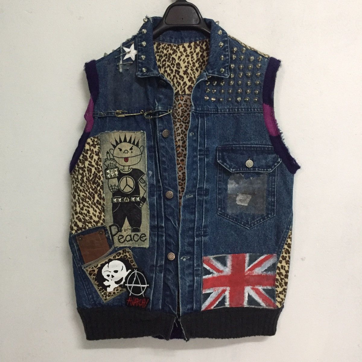Denime Glued Patchy Custom Made Punk Vest Like Greg Lauren Design Size US M / EU 48-50 / 2 - 1 Thumbnail