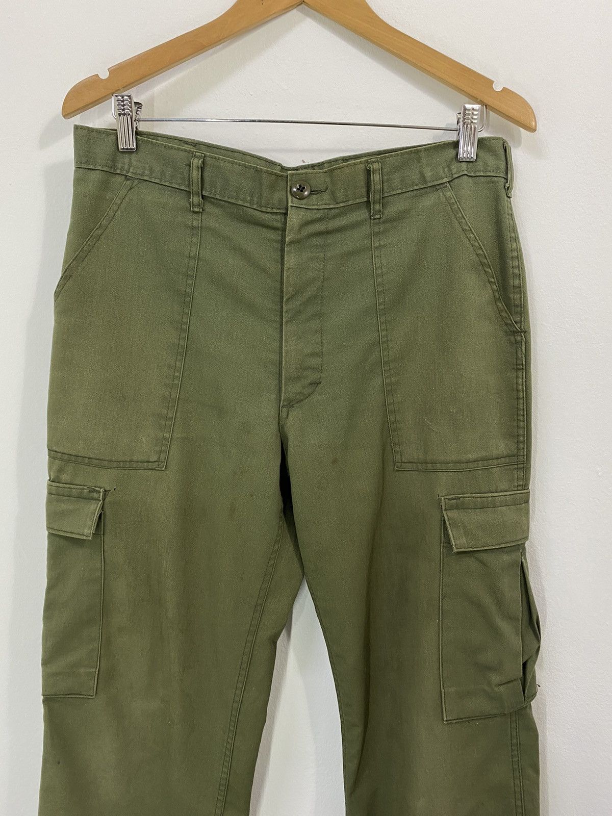 Vintage Vintage Military Fatigue Cargo pants Design Size US 34 / EU 50 - 4 Thumbnail