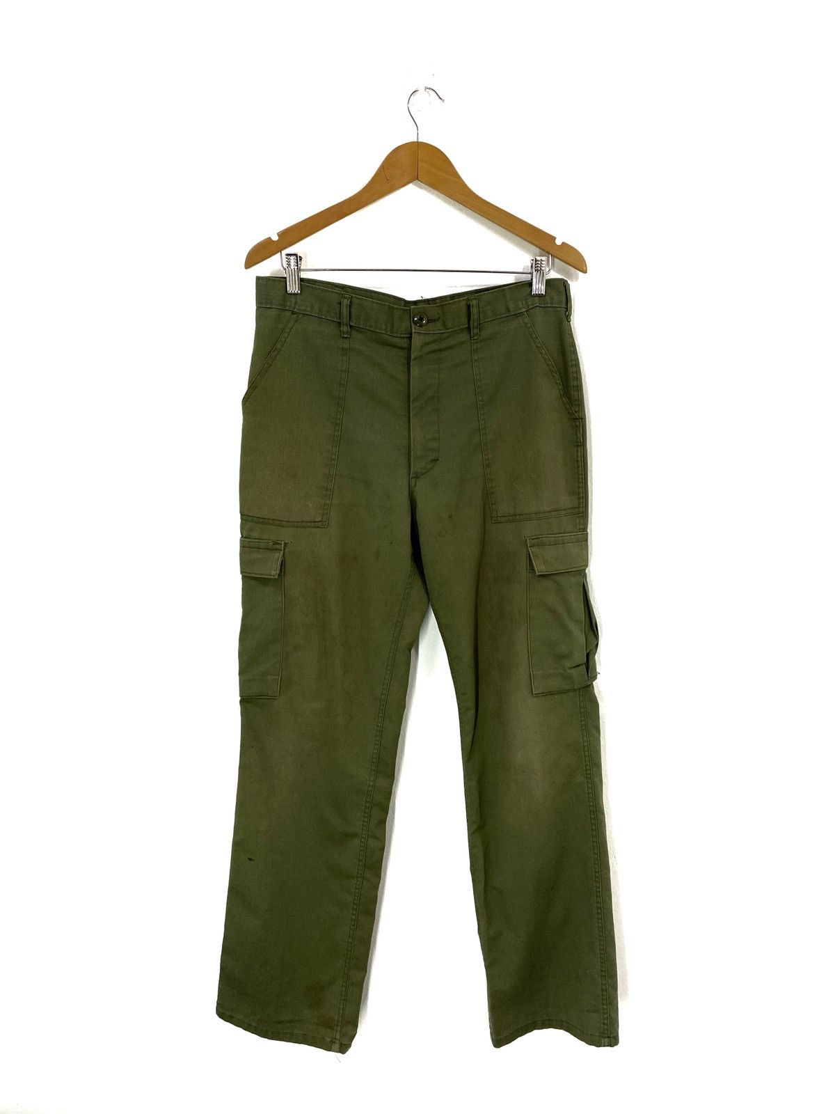 Vintage Vintage Military Fatigue Cargo pants Design Size US 34 / EU 50 - 1 Thumbnail
