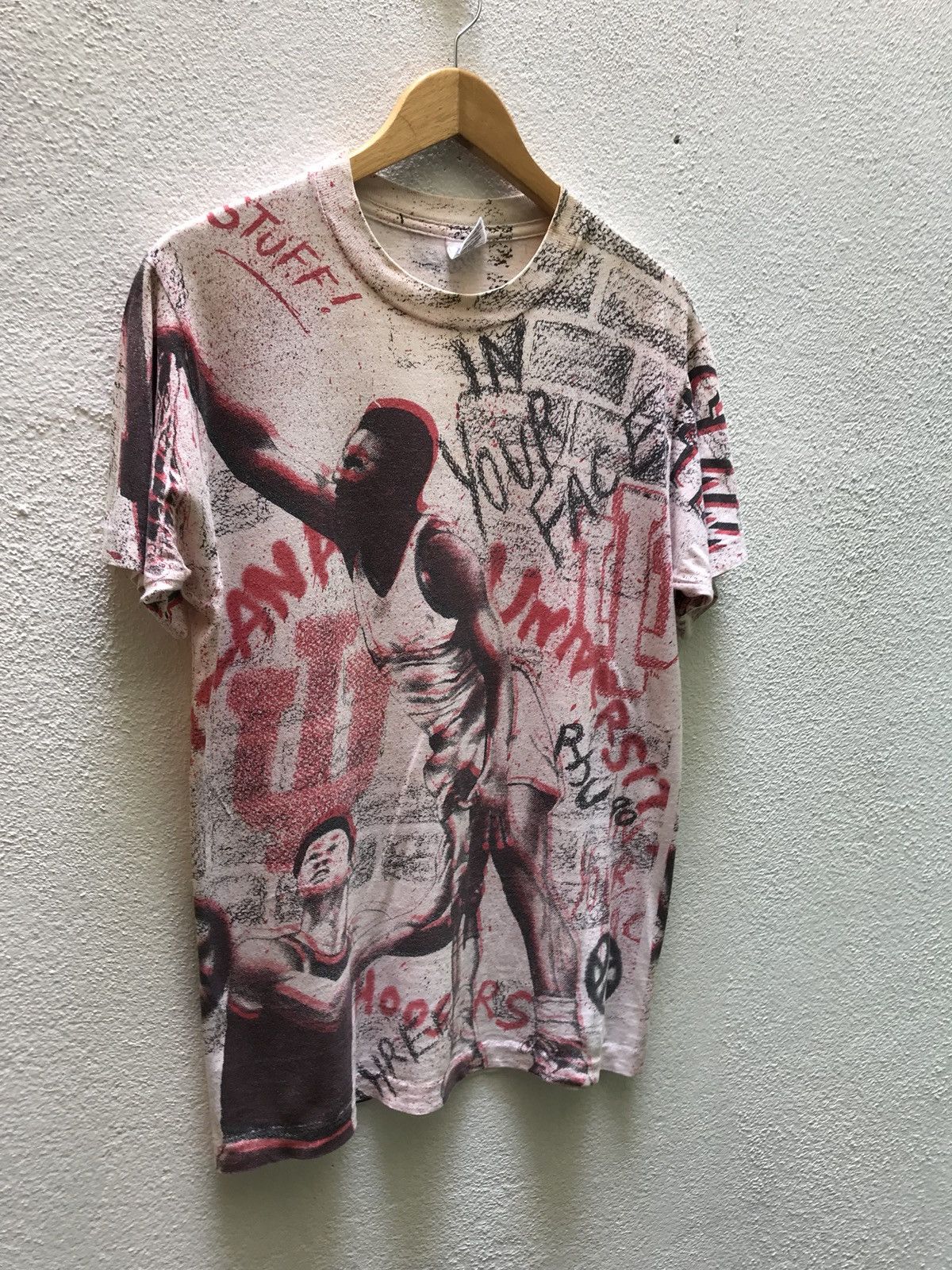 NBA Rare Vintage Rare Design In Your Face Bassketball Overprint Size US L / EU 52-54 / 3 - 2 Thumbnail