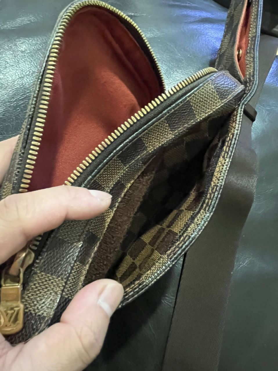 Louis Vuitton Authentic Louis Vuitton Damier Geronimos Damier Ebene Bag Size ONE SIZE - 14 Thumbnail