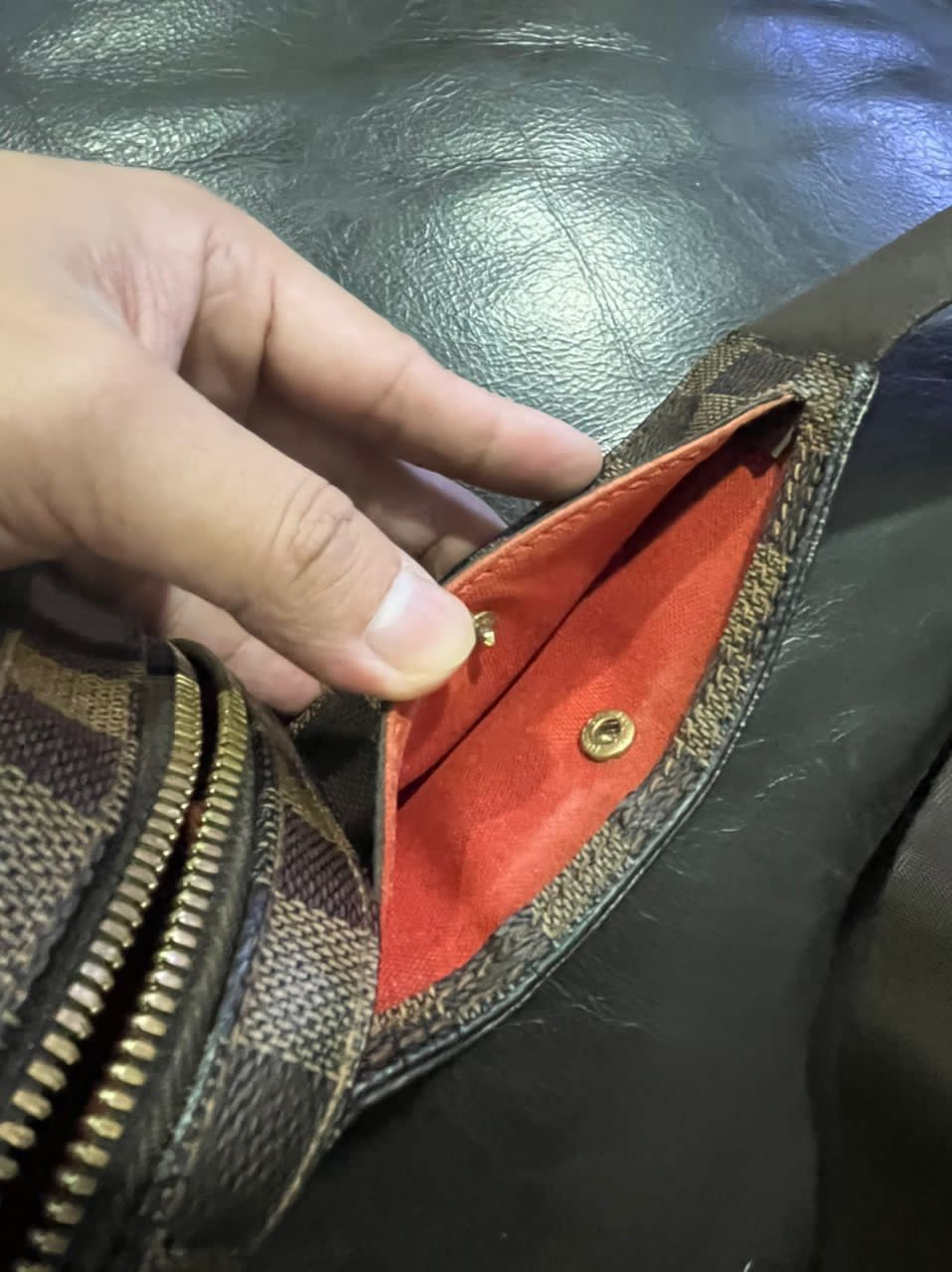 Louis Vuitton Authentic Louis Vuitton Damier Geronimos Damier Ebene Bag Size ONE SIZE - 15 Thumbnail