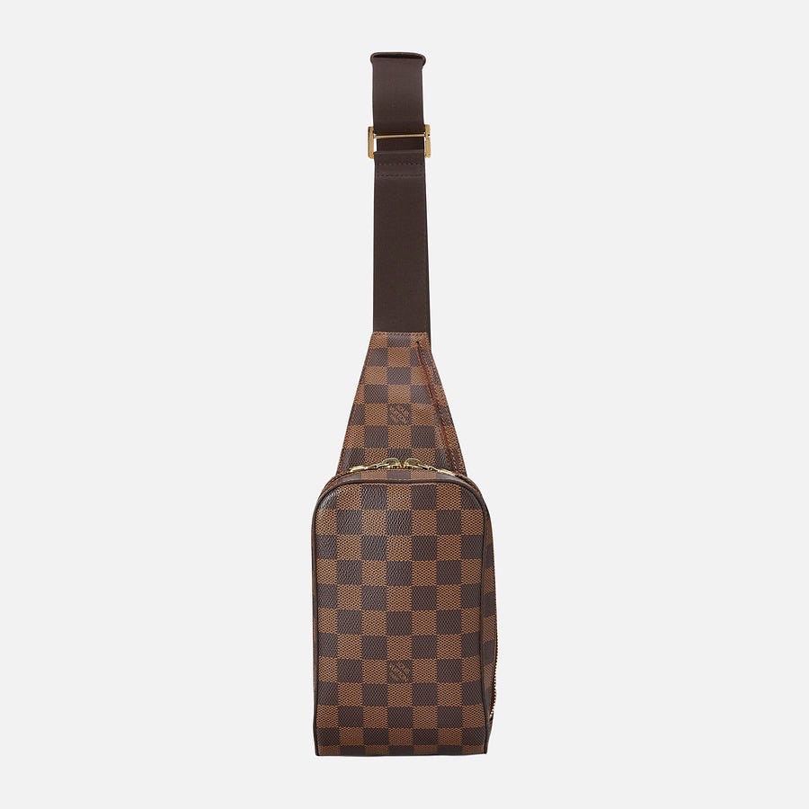 image of Authentic Louis Vuitton Damier Geronimos Damier Ebene Bag in Brown, Men's