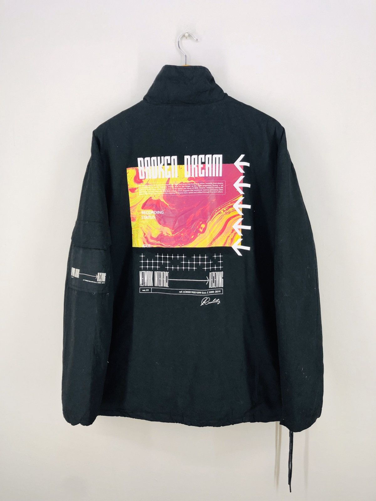 Bershka 🔥RIOT BERSHKA BROKEN DREAM RECORDING STATUS JACKET Size US L / EU 52-54 / 3 - 1 Thumbnail