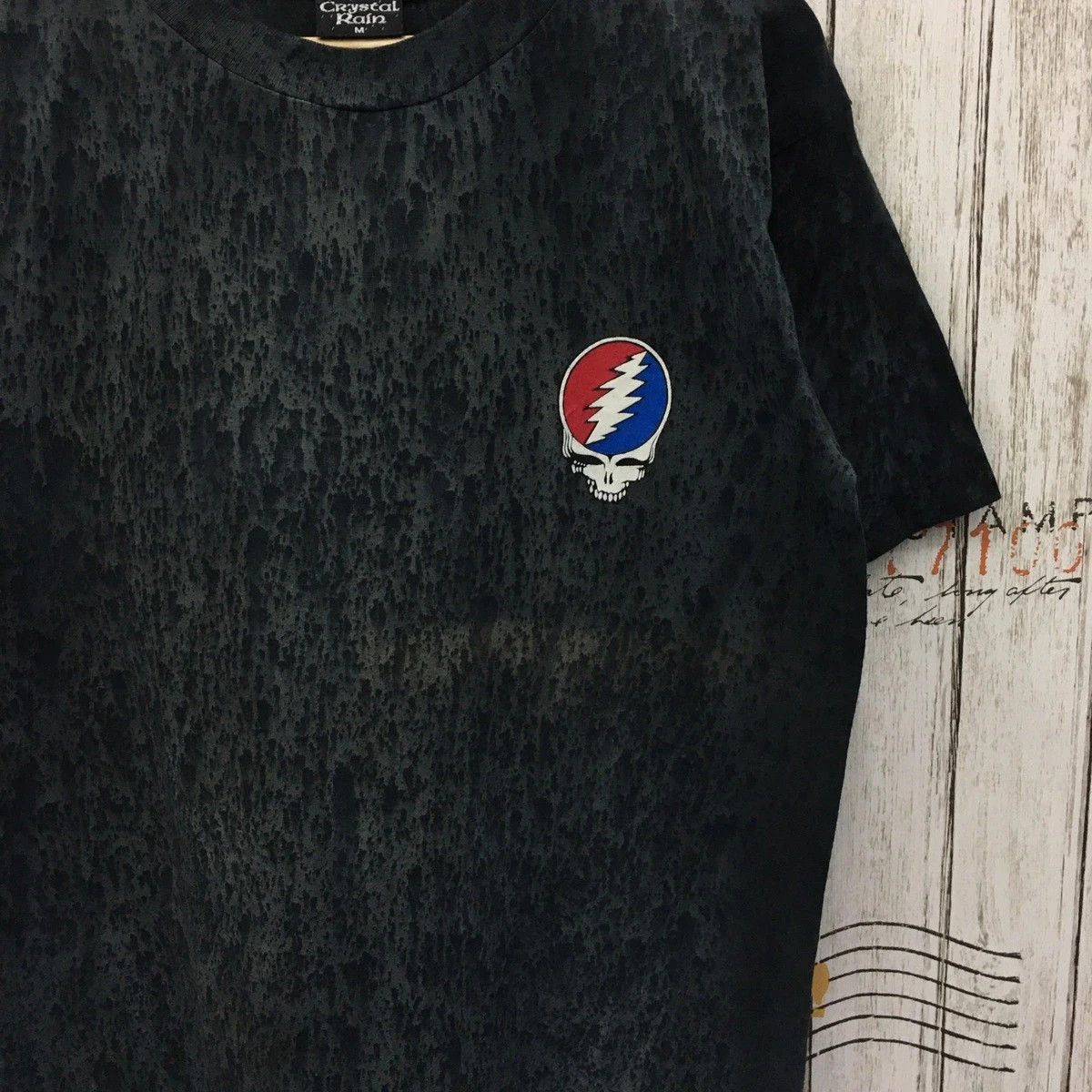 Band Tees × Grateful Dead × Vintage Rare Vintage 90s Grateful Death Black Tie Die Tshirt Size US M / EU 48-50 / 2 - 8 Thumbnail