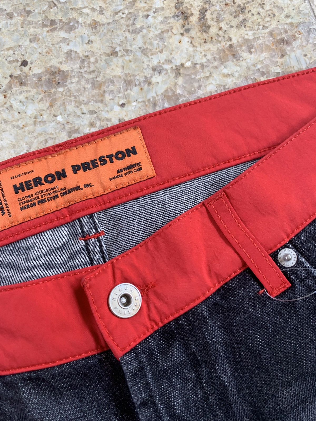 Heron Preston Nylon Belt Denim Work Pant Size US 33 - 21 Thumbnail