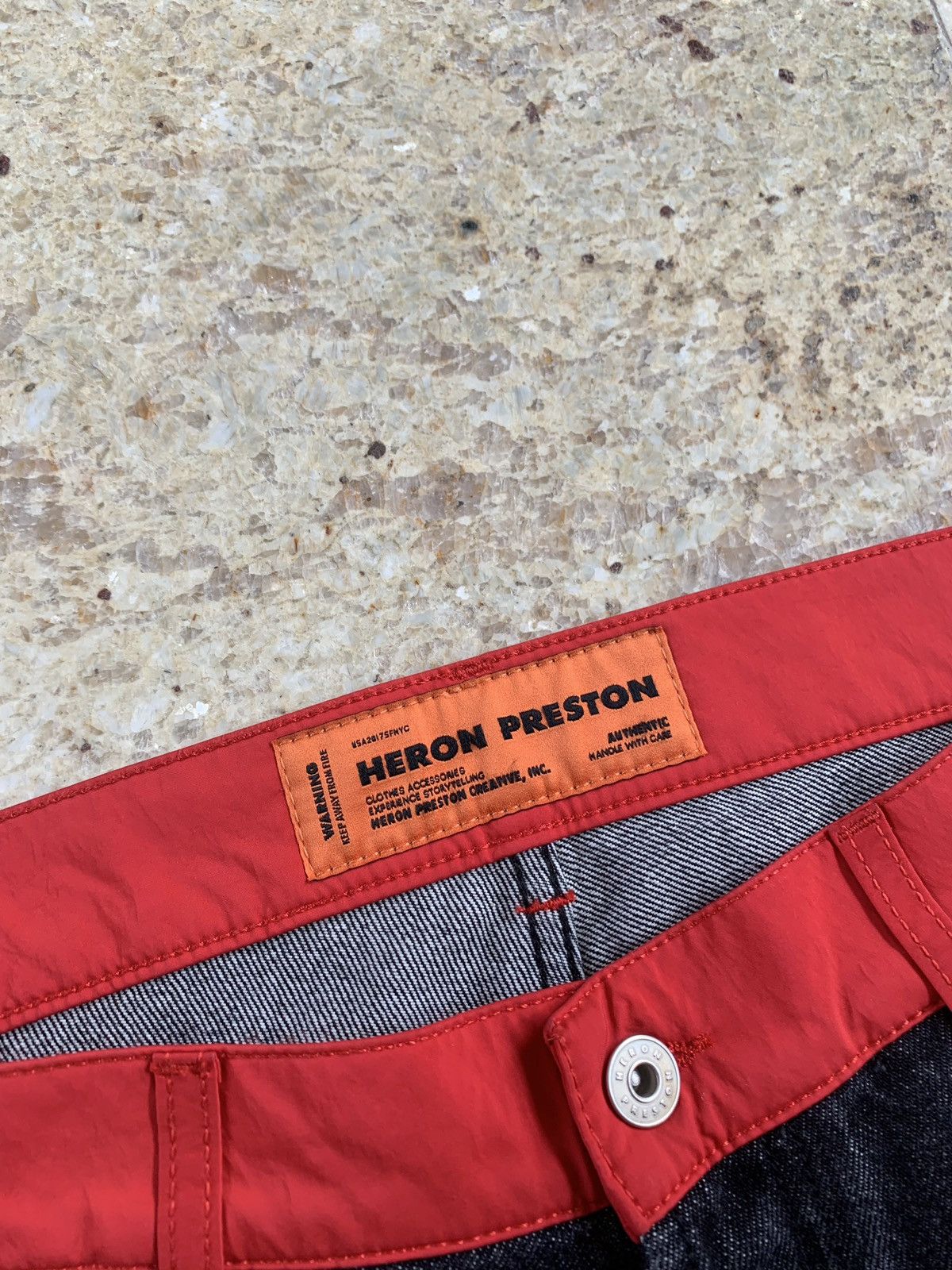 Heron Preston Nylon Belt Denim Work Pant Size US 33 - 14 Thumbnail