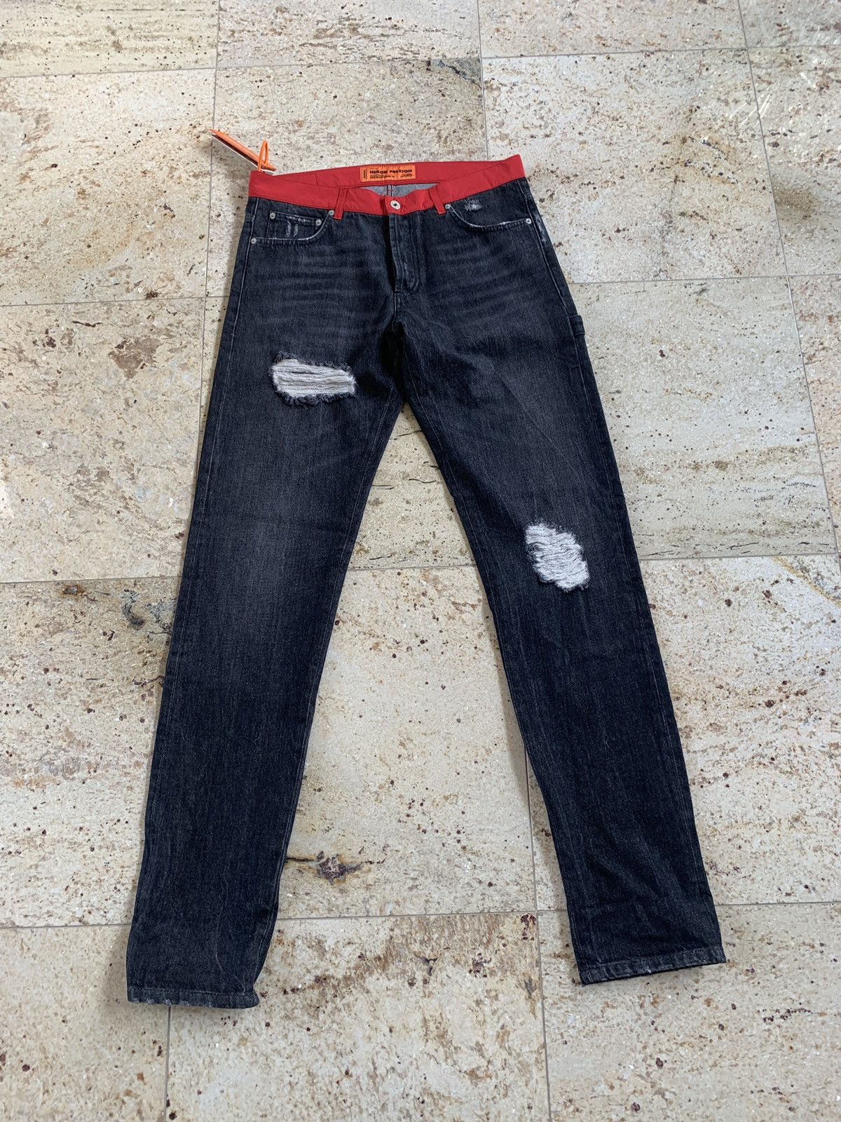 Heron Preston Nylon Belt Denim Work Pant Size US 33 - 3 Thumbnail