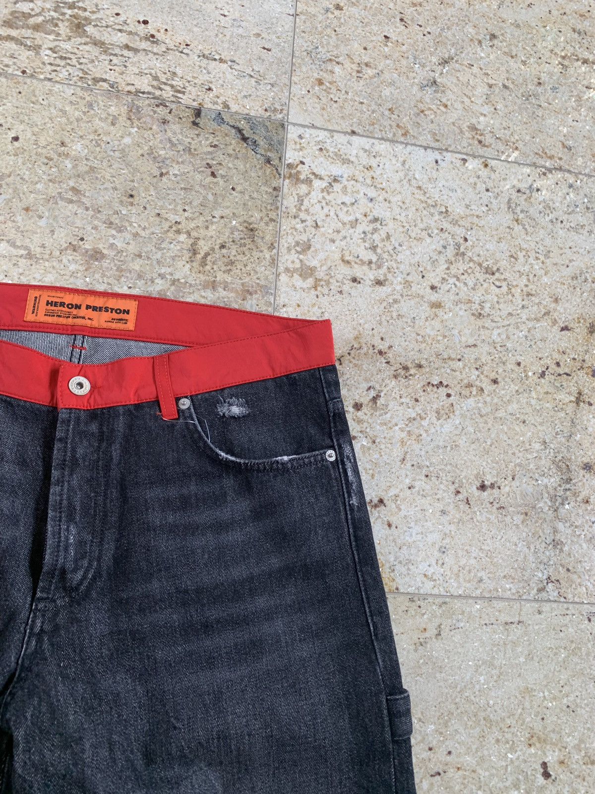 Heron Preston Nylon Belt Denim Work Pant Size US 33 - 8 Thumbnail