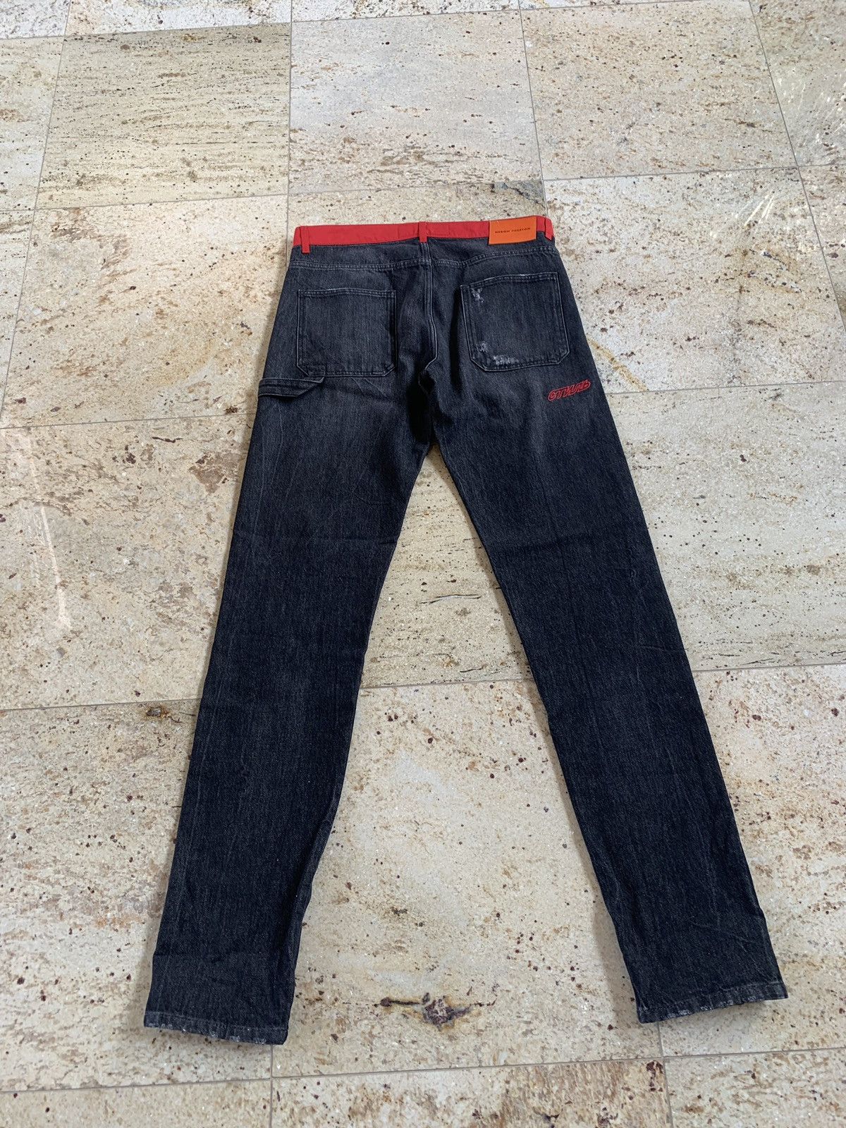 Heron Preston Nylon Belt Denim Work Pant Size US 33 - 17 Thumbnail