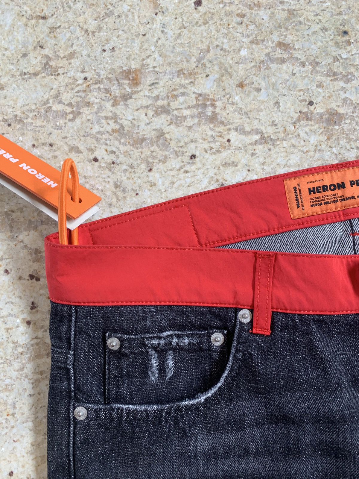 Heron Preston Nylon Belt Denim Work Pant Size US 33 - 11 Thumbnail