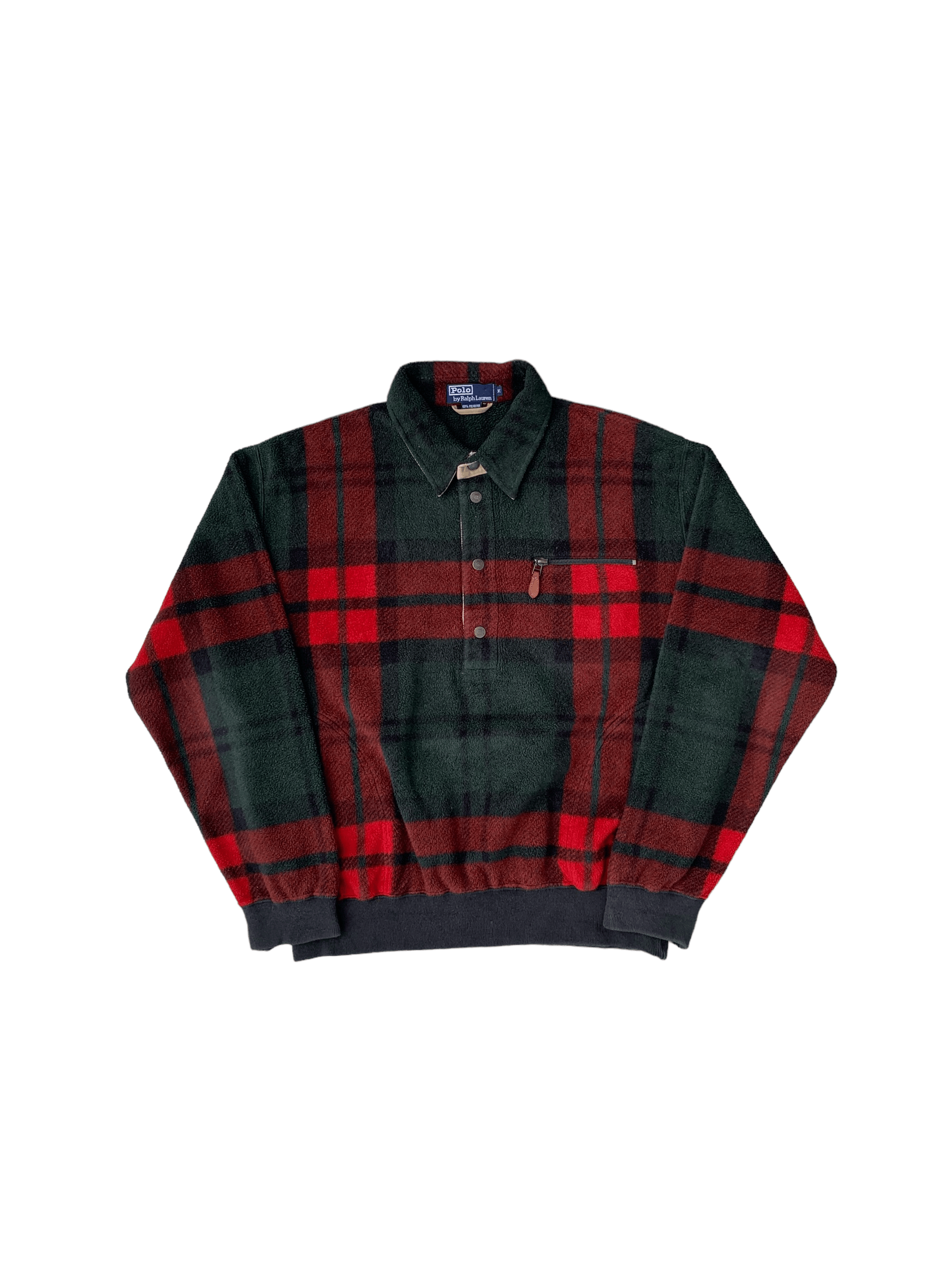 Polo Ralph Lauren Vintage Polo Ralph Lauren Plaid Check Fleece