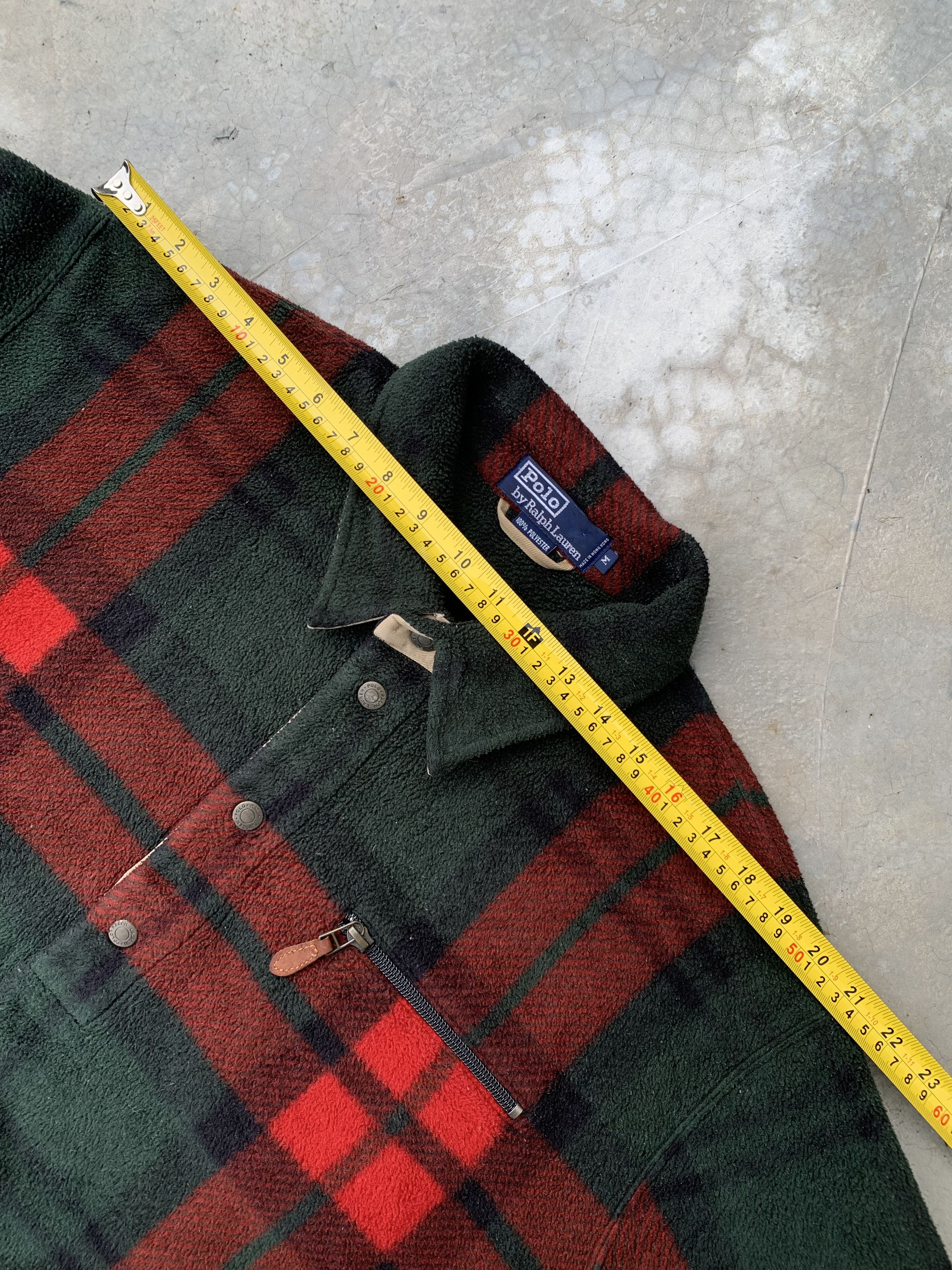 Vintage Polo Ralph Lauren Plaid Check Fleece Jacket