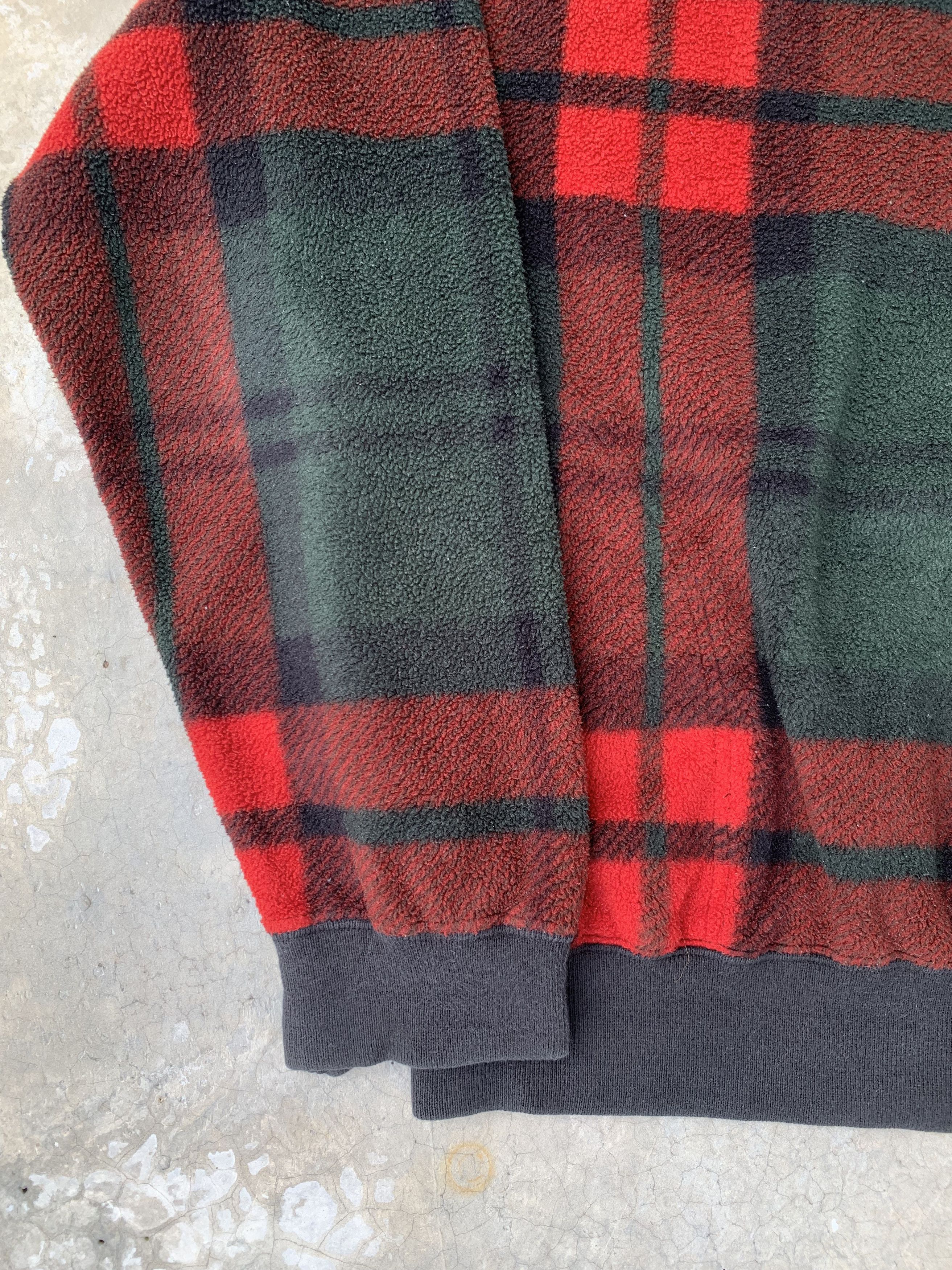 Vintage Polo Ralph Lauren Plaid Check Fleece Jacket