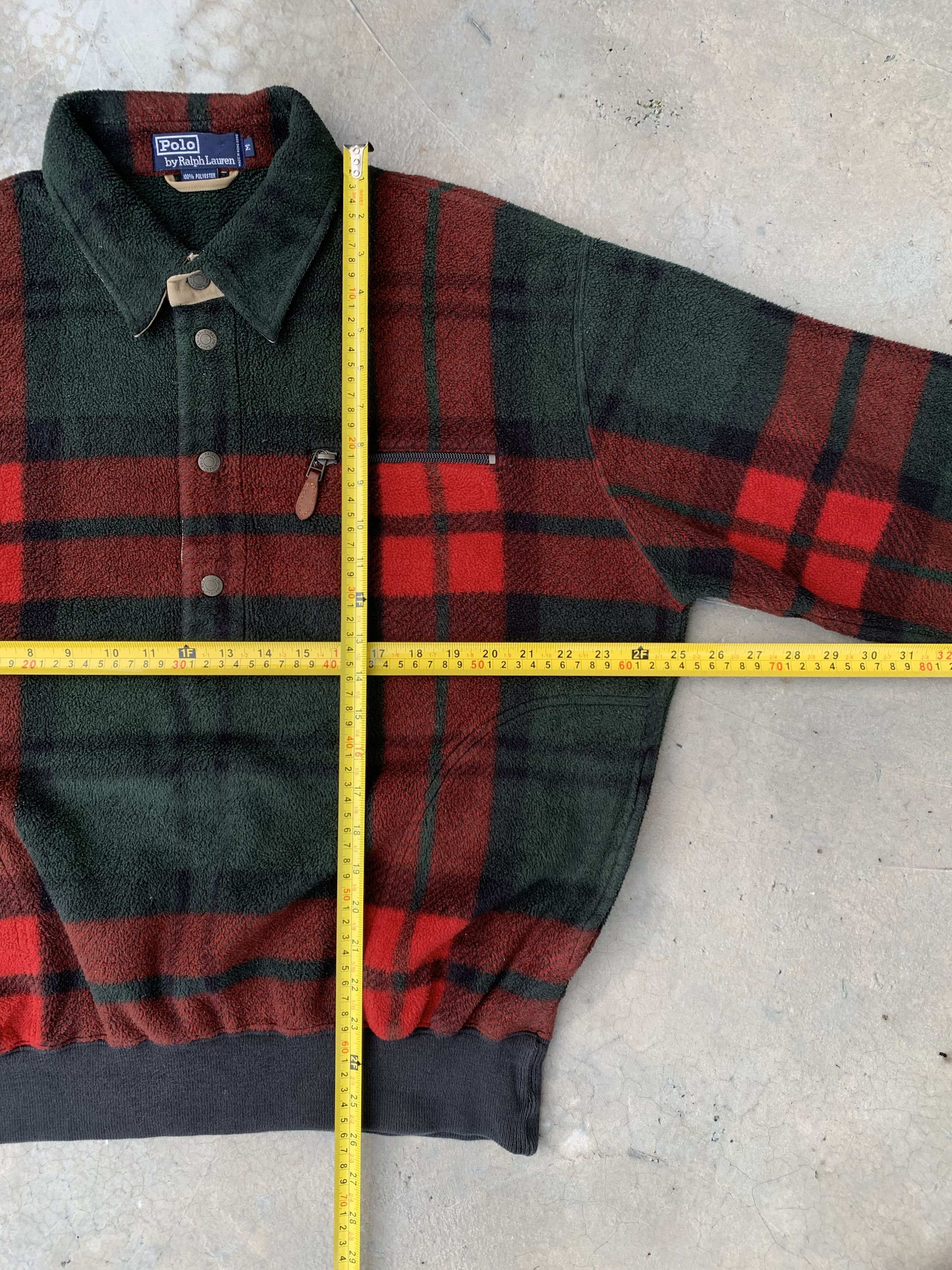 Vintage Polo Ralph Lauren Plaid Check Fleece Jacket