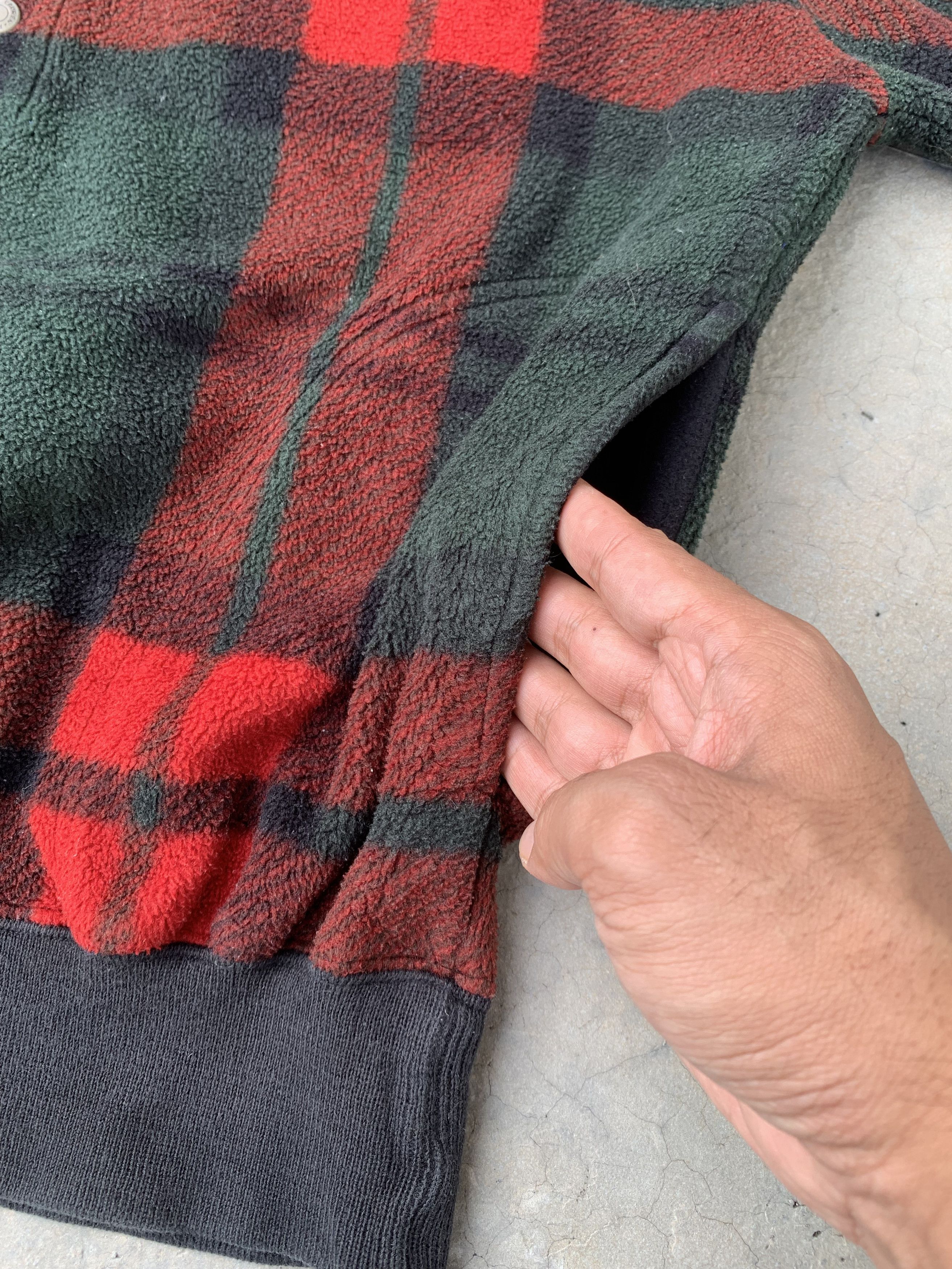 Vintage Polo Ralph Lauren Plaid Check Fleece Jacket