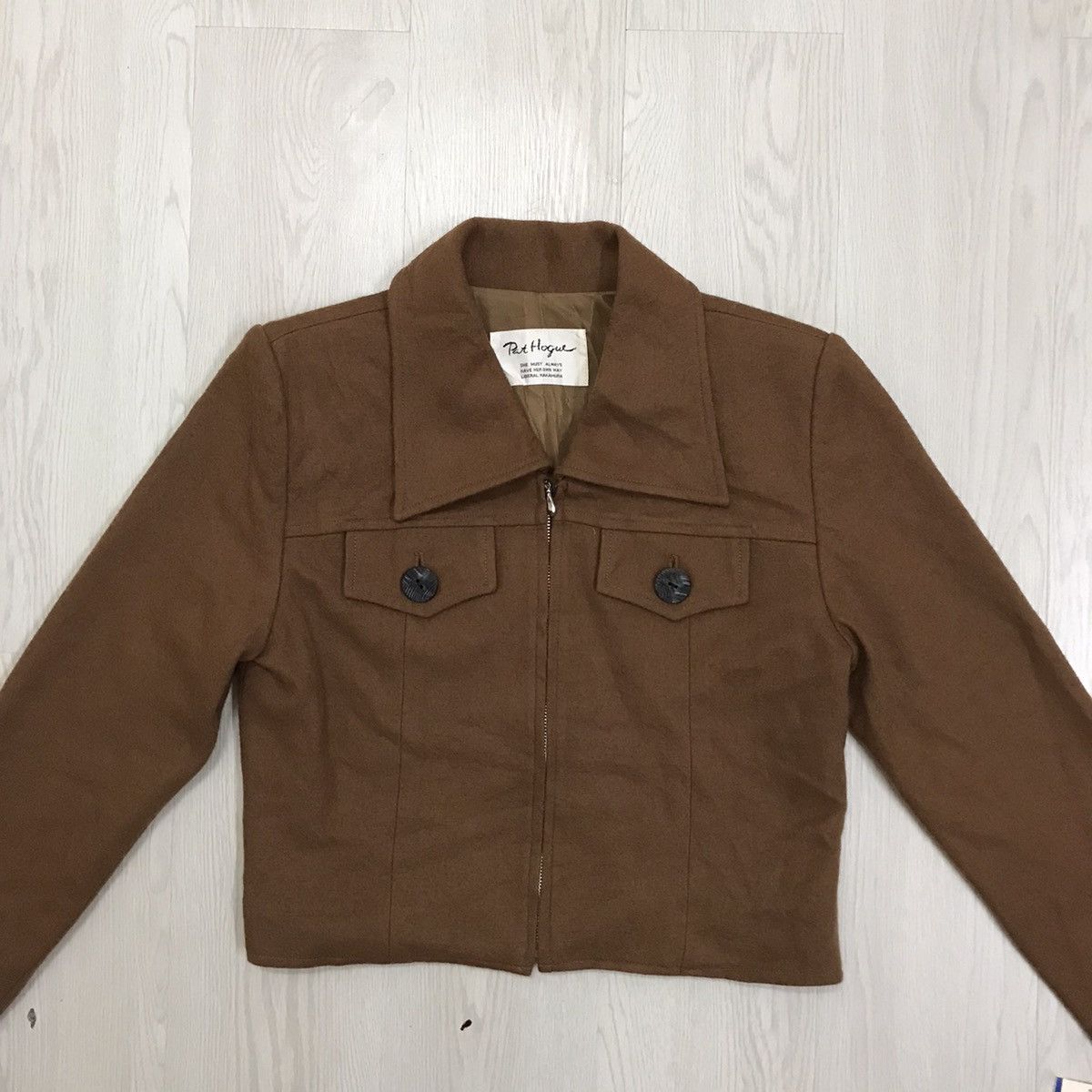 Vintage Vintage Pat Hogue Japan Wool Military Cropped Jacket Size M / US 6-8 / IT 42-44 - 3 Thumbnail