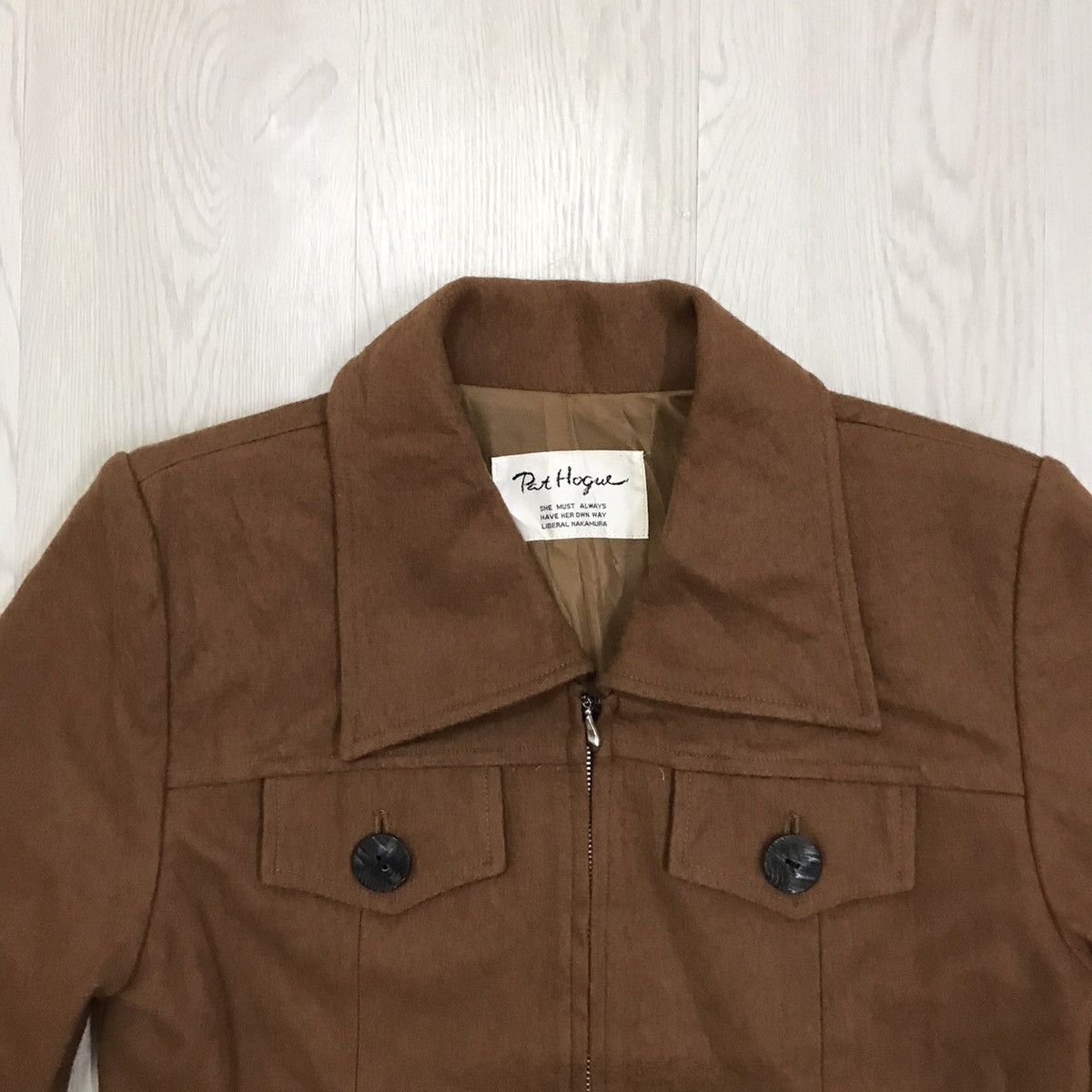 Vintage Vintage Pat Hogue Japan Wool Military Cropped Jacket Size M / US 6-8 / IT 42-44 - 4 Thumbnail