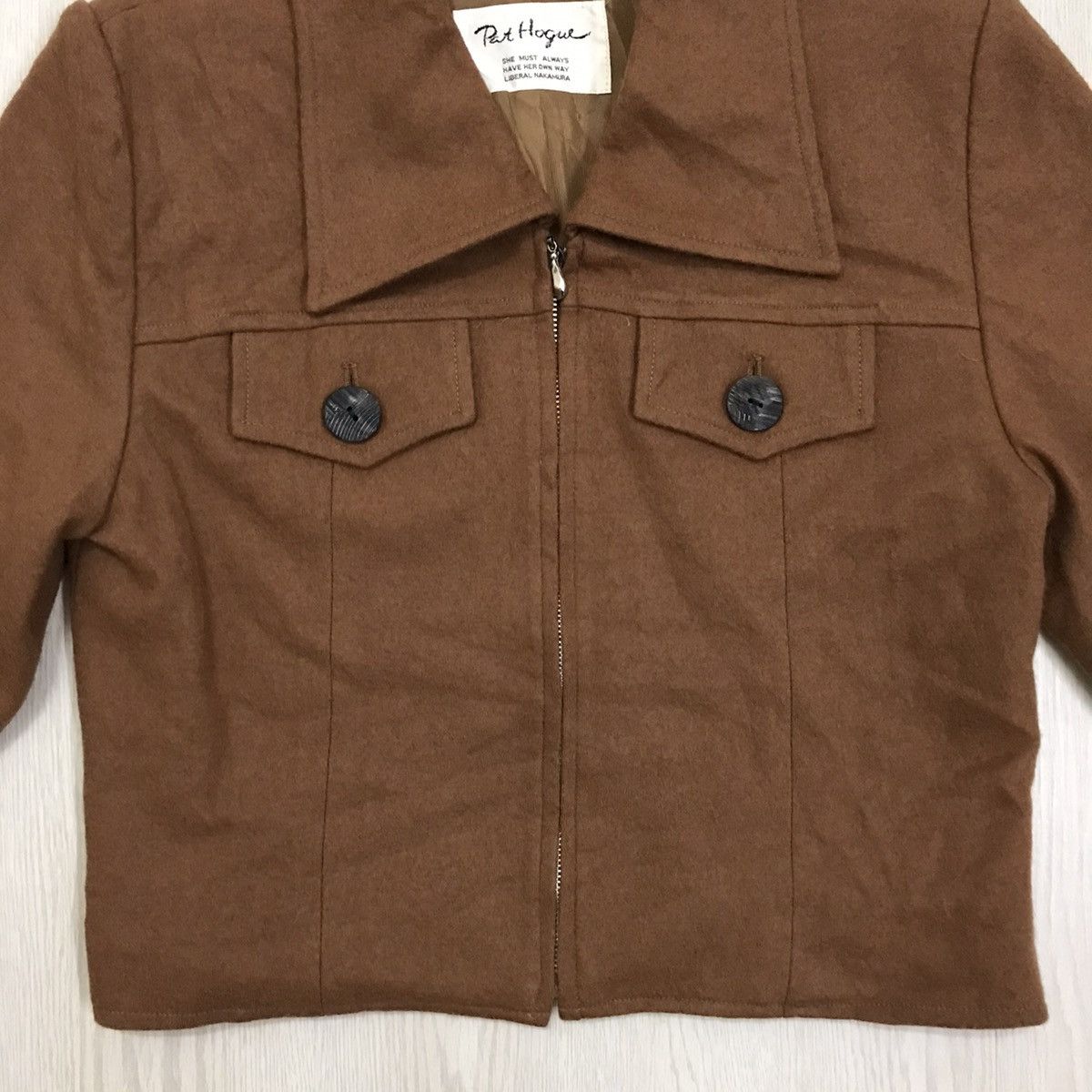 Vintage Vintage Pat Hogue Japan Wool Military Cropped Jacket Size M / US 6-8 / IT 42-44 - 5 Thumbnail