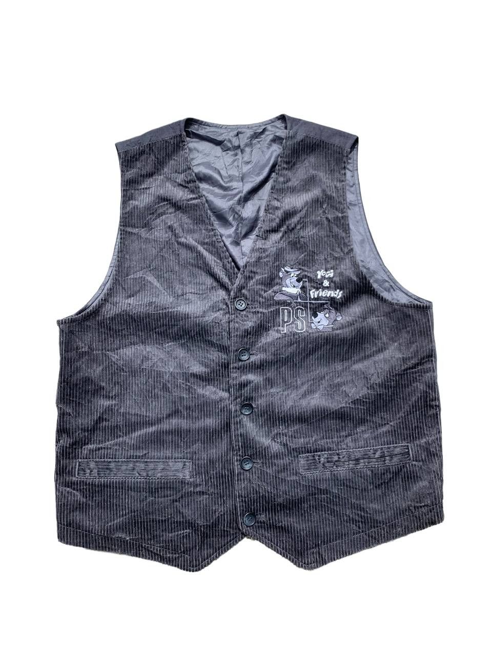 Vintage Vintage Hanna Barberra Yogi Cartoon Corduroy Vest Size US M / EU 48-50 / 2 - 1 Thumbnail