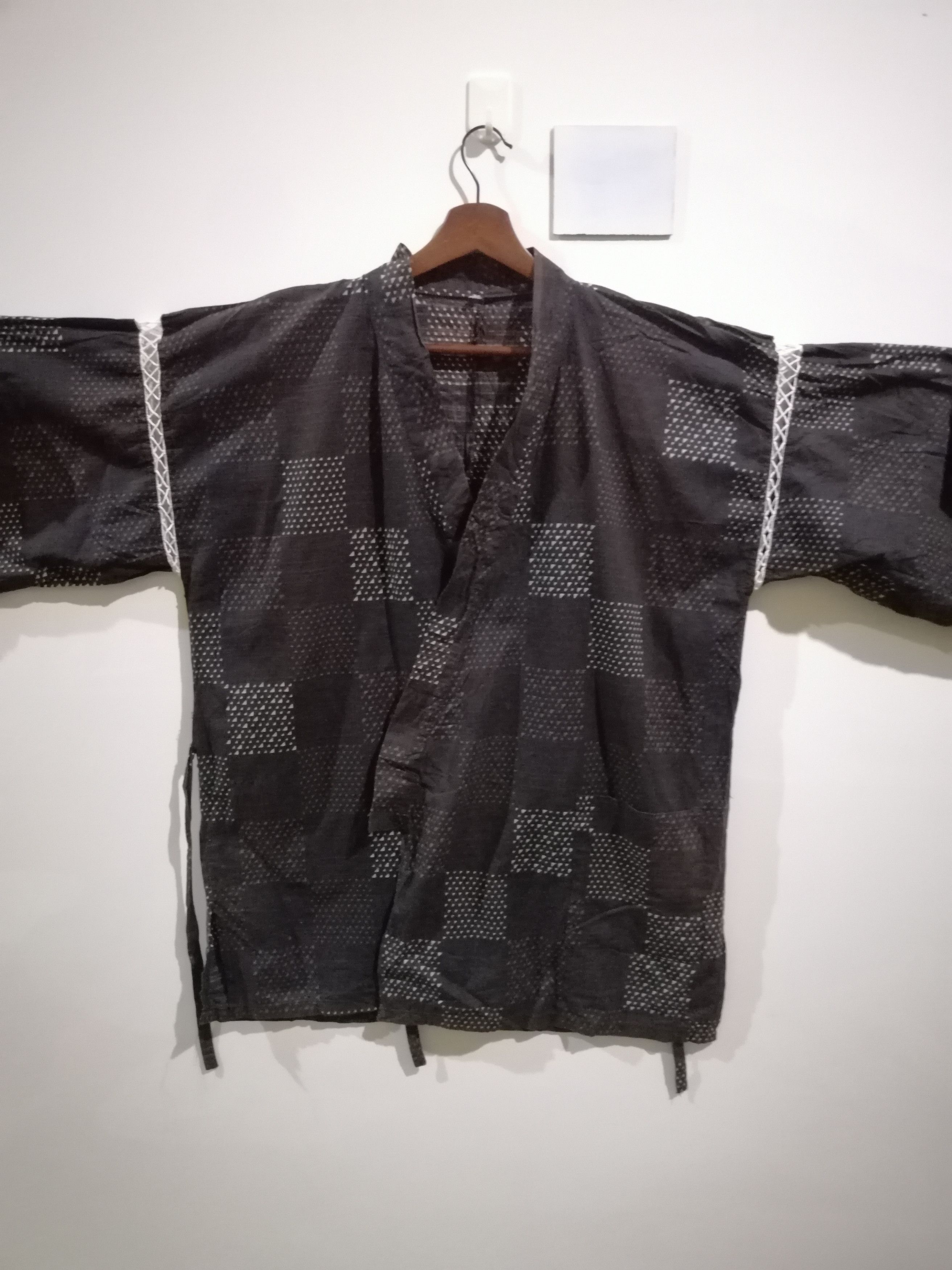 Japanese Brand Vintage kimono noragi haori hanten jinbei cardigan jacket K2 Size US L / EU 52-54 / 3 - 1 Thumbnail