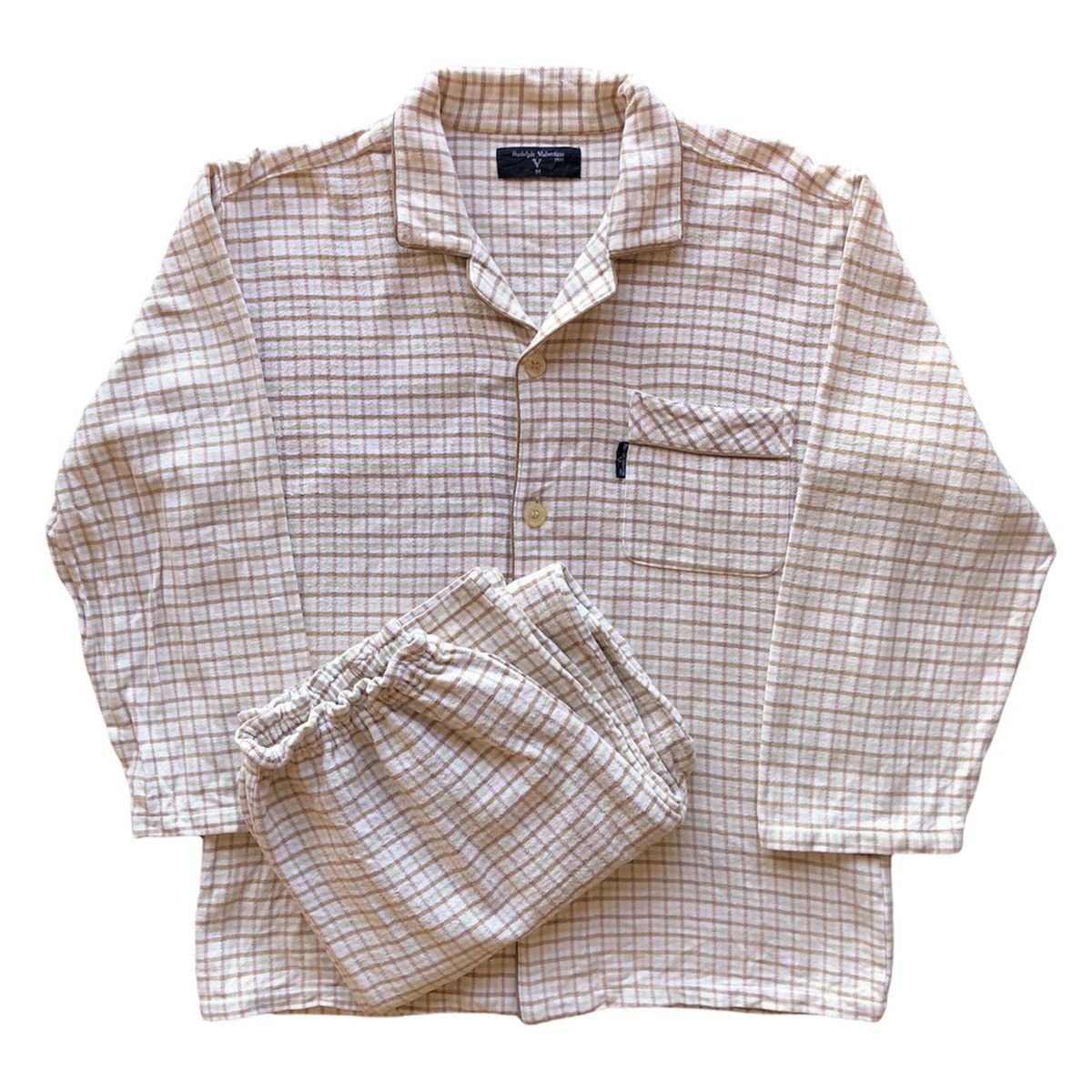 Valentino Vintage Pyjama Set Checkered by Rudolph Valentino Size US M / EU 48-50 / 2 - 1 Thumbnail
