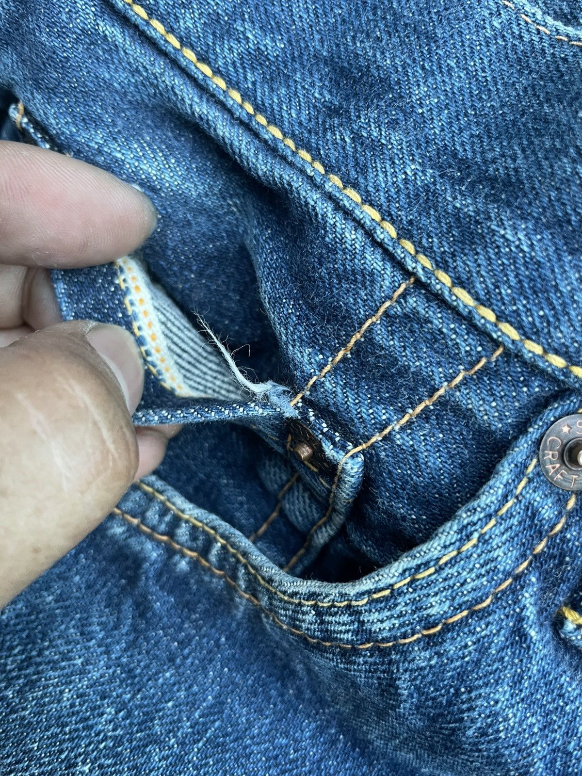 Evisu Vintage Evis Selvedge Denim Rework Size US 31 - 22 Thumbnail