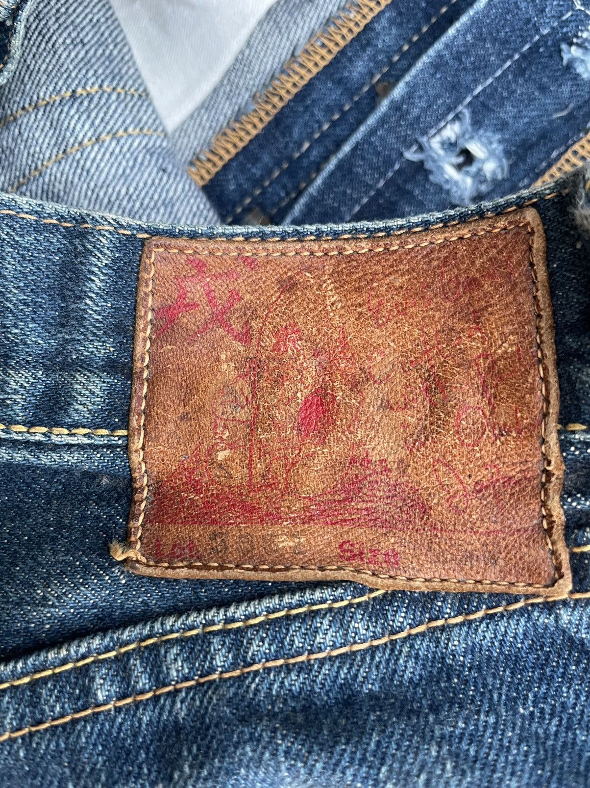 Evisu Vintage Evis Selvedge Denim Rework Size US 31 - 14 Thumbnail