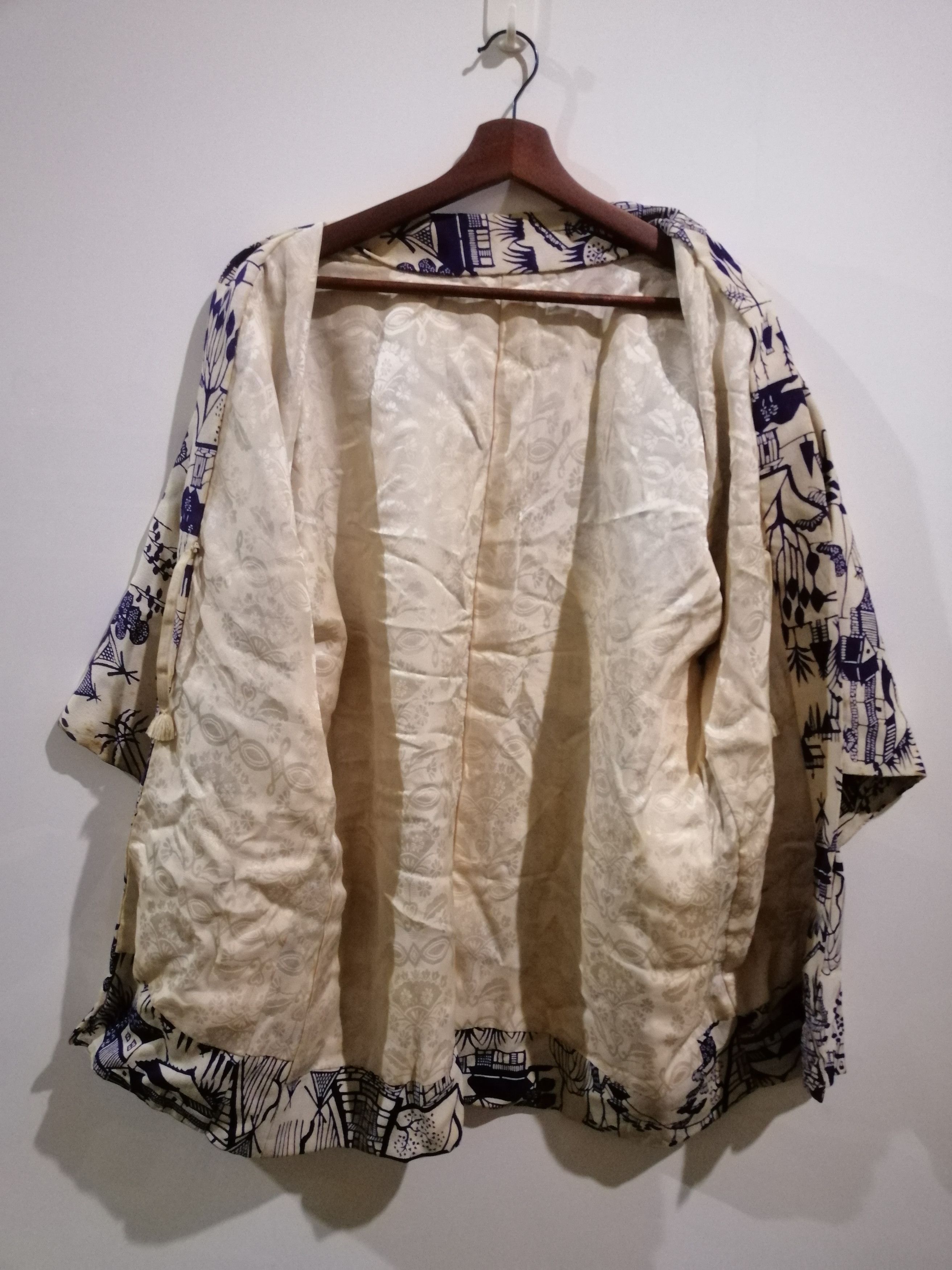 Japanese Brand Vintage full print kimono noragi haori hanten jinbei K2 Size US L / EU 52-54 / 3 - 3 Thumbnail