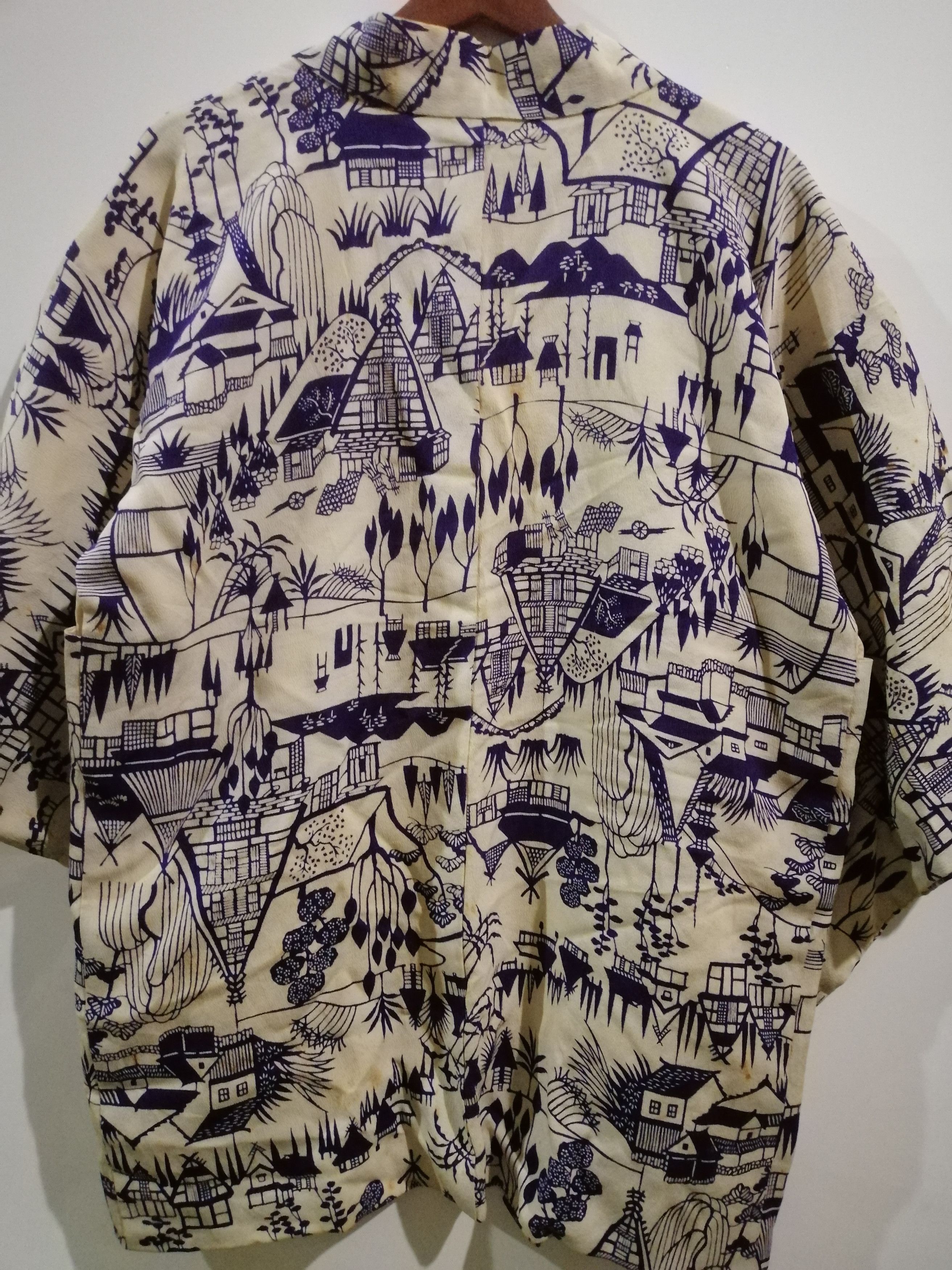 Japanese Brand Vintage full print kimono noragi haori hanten jinbei K2 Size US L / EU 52-54 / 3 - 5 Thumbnail