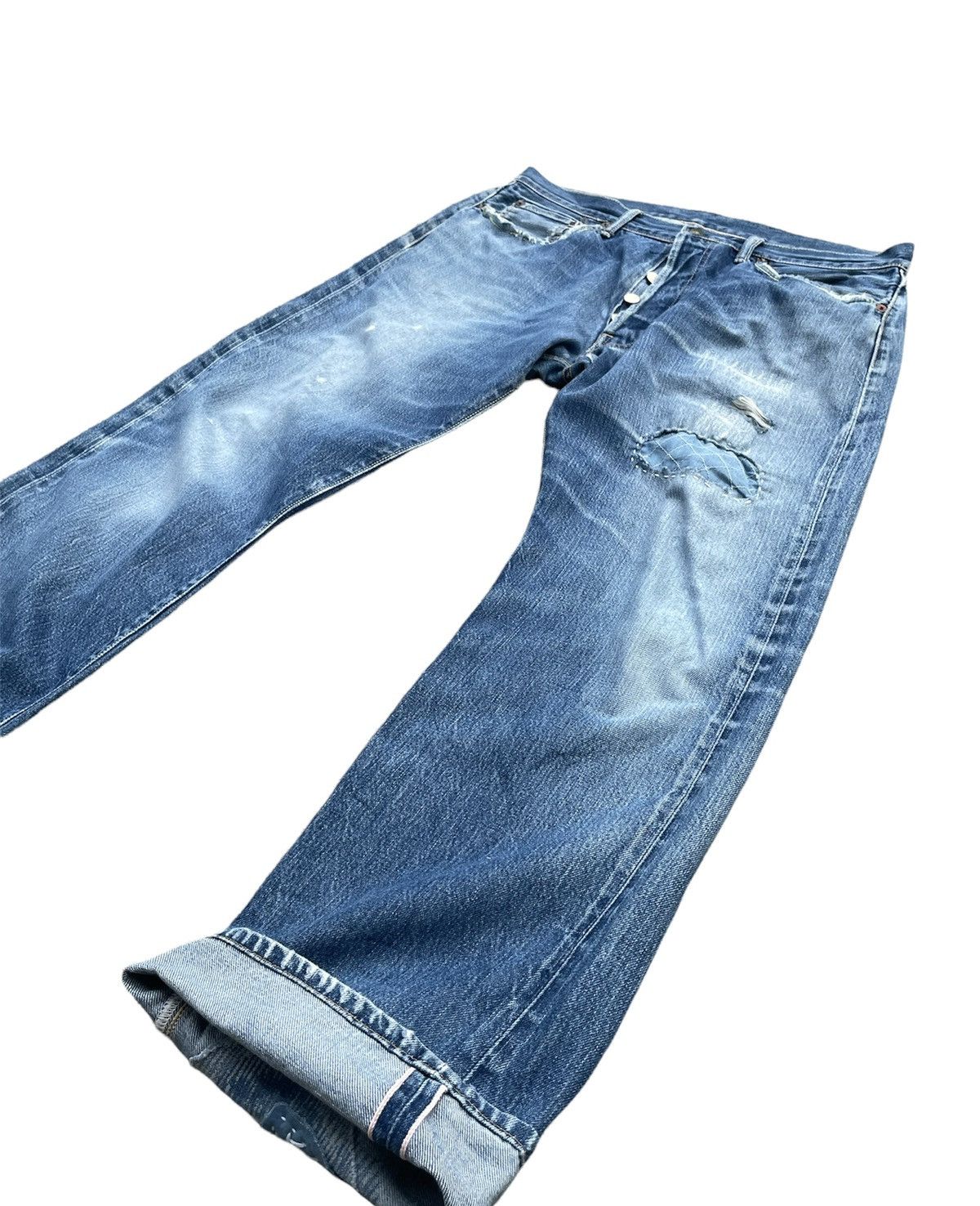 Sugar Cane Vintage Sugar Cane Selvedge Aging Distressed Rework Size US 34 / EU 50 - 3 Thumbnail