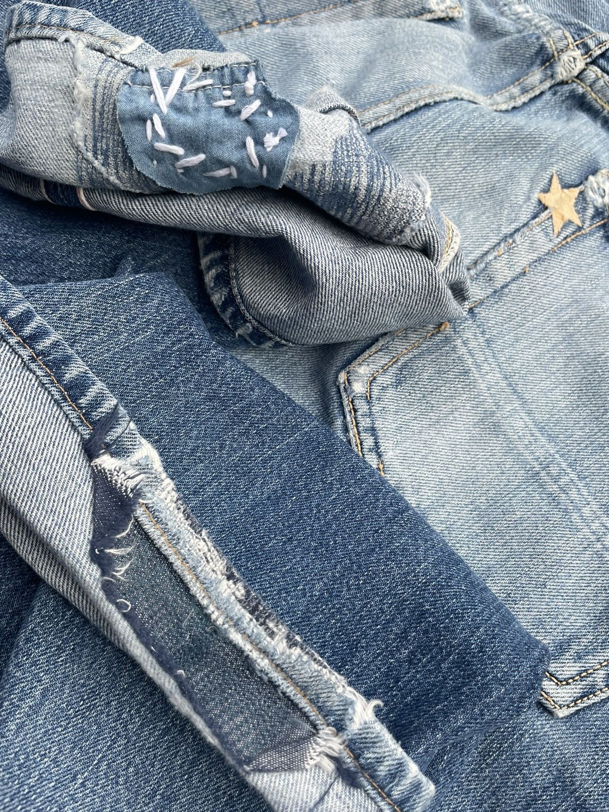Sugar Cane Vintage Sugar Cane Selvedge Aging Distressed Rework Size US 34 / EU 50 - 18 Thumbnail