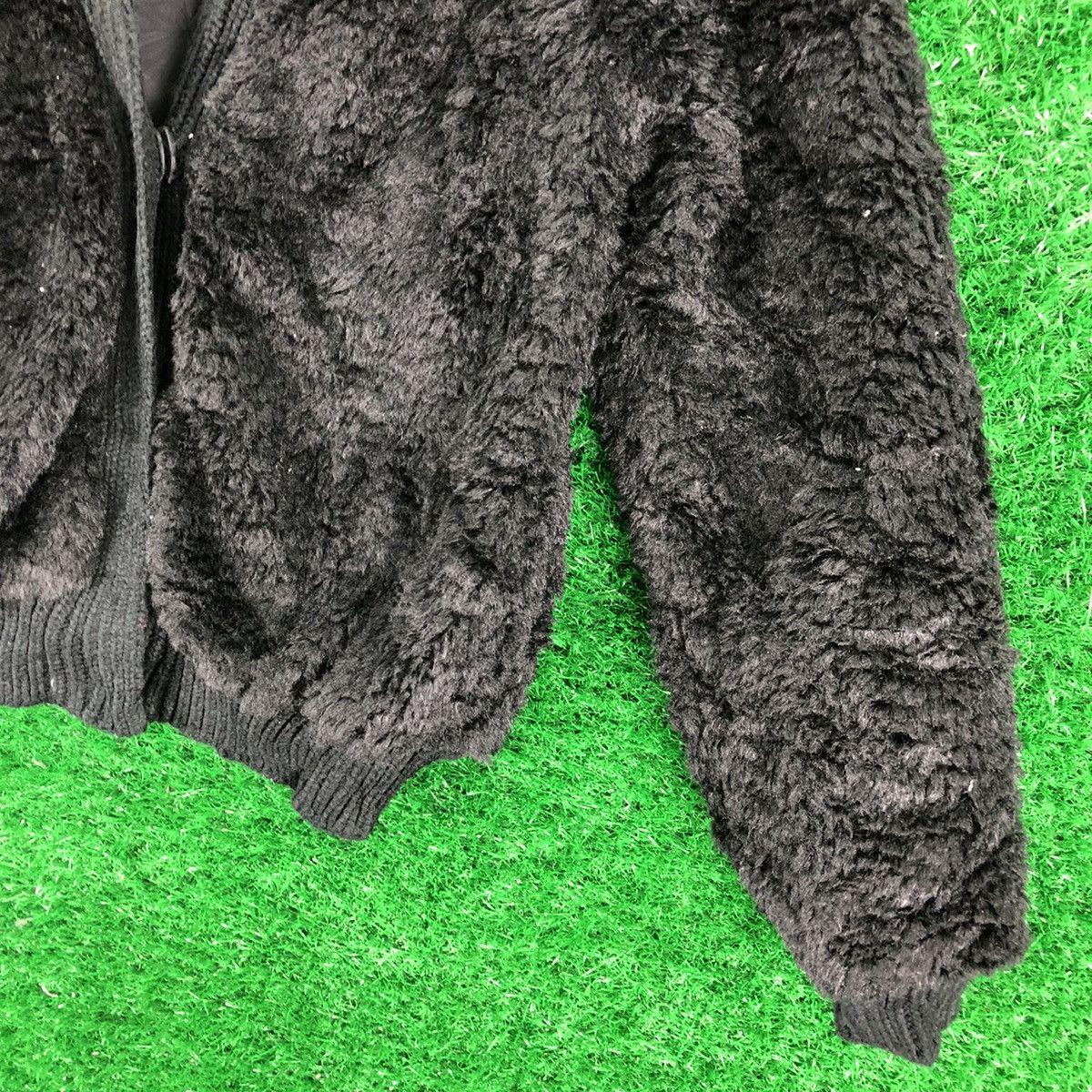 Japanese Brand Cardigan Deep Pile Sherpa Women Jacket by Resexy Size M / US 6-8 / IT 42-44 - 3 Thumbnail