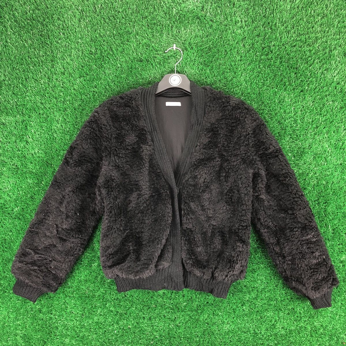 Japanese Brand Cardigan Deep Pile Sherpa Women Jacket by Resexy Size M / US 6-8 / IT 42-44 - 1 Thumbnail