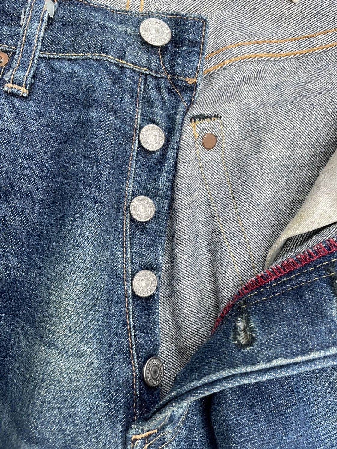 Beams Plus × Japanese Brand × Vintage Vintage Beams Japan Redline Denim Size US 30 / EU 46 - 10 Thumbnail