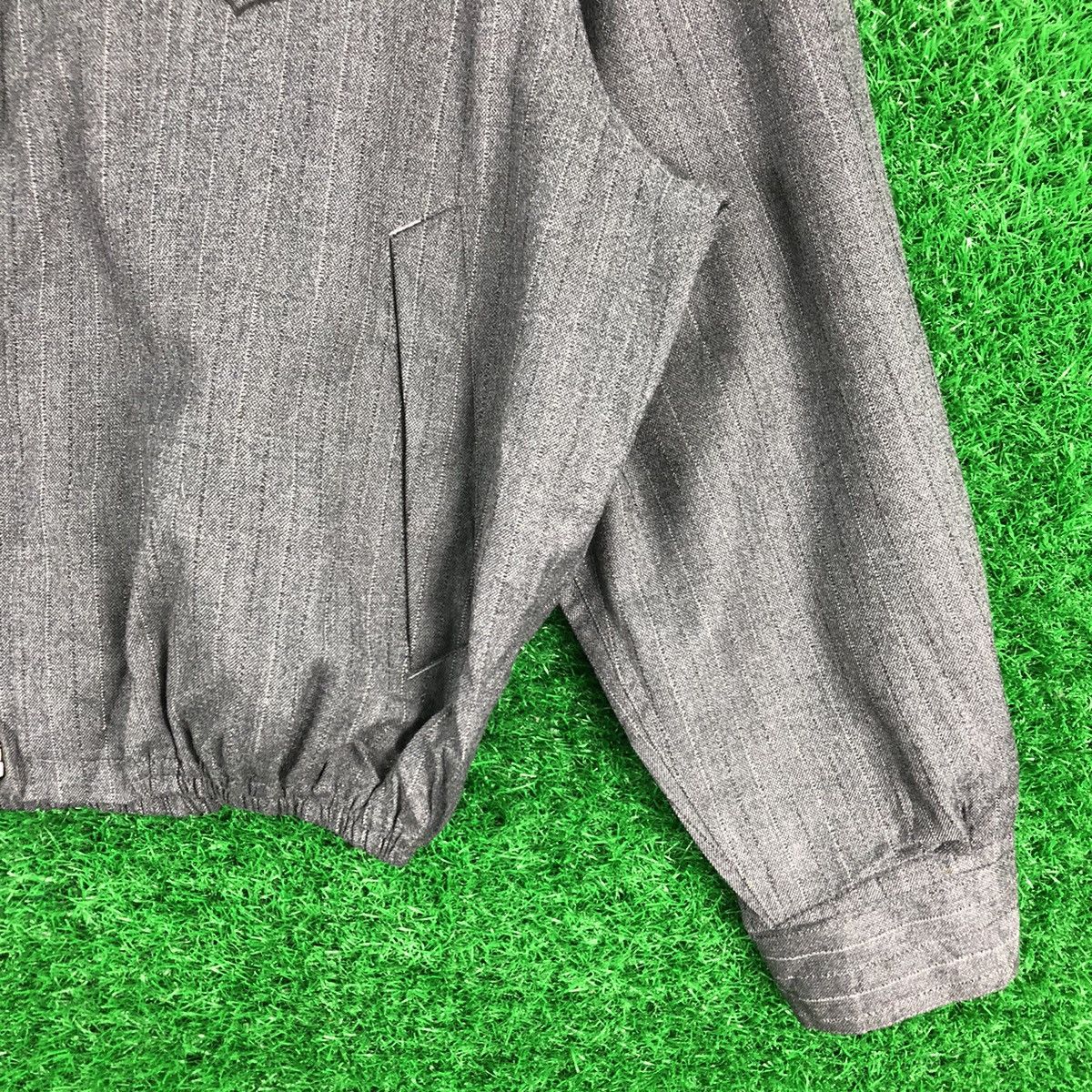 Japanese Brand Vintage 90's Wool Casual Work Striped Jacket by Jun Men Size US S / EU 44-46 / 1 - 3 Thumbnail
