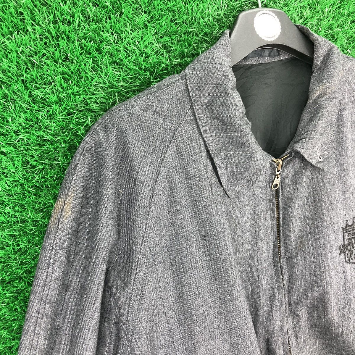 Japanese Brand Vintage 90's Wool Casual Work Striped Jacket by Jun Men Size US S / EU 44-46 / 1 - 2 Thumbnail