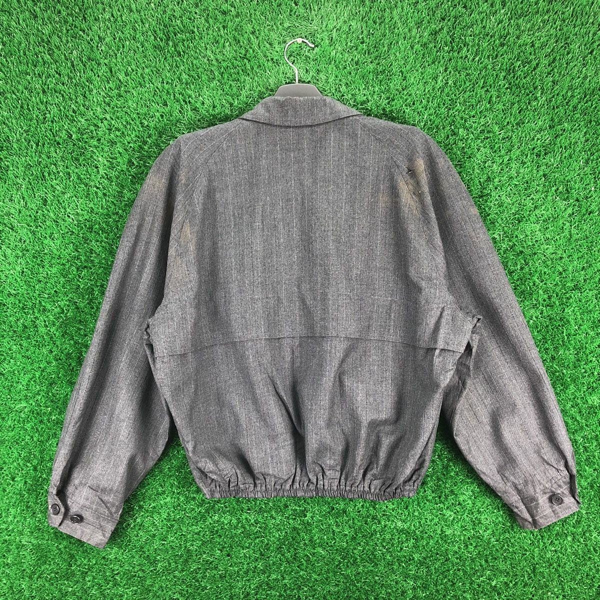 Japanese Brand Vintage 90's Wool Casual Work Striped Jacket by Jun Men Size US S / EU 44-46 / 1 - 4 Thumbnail