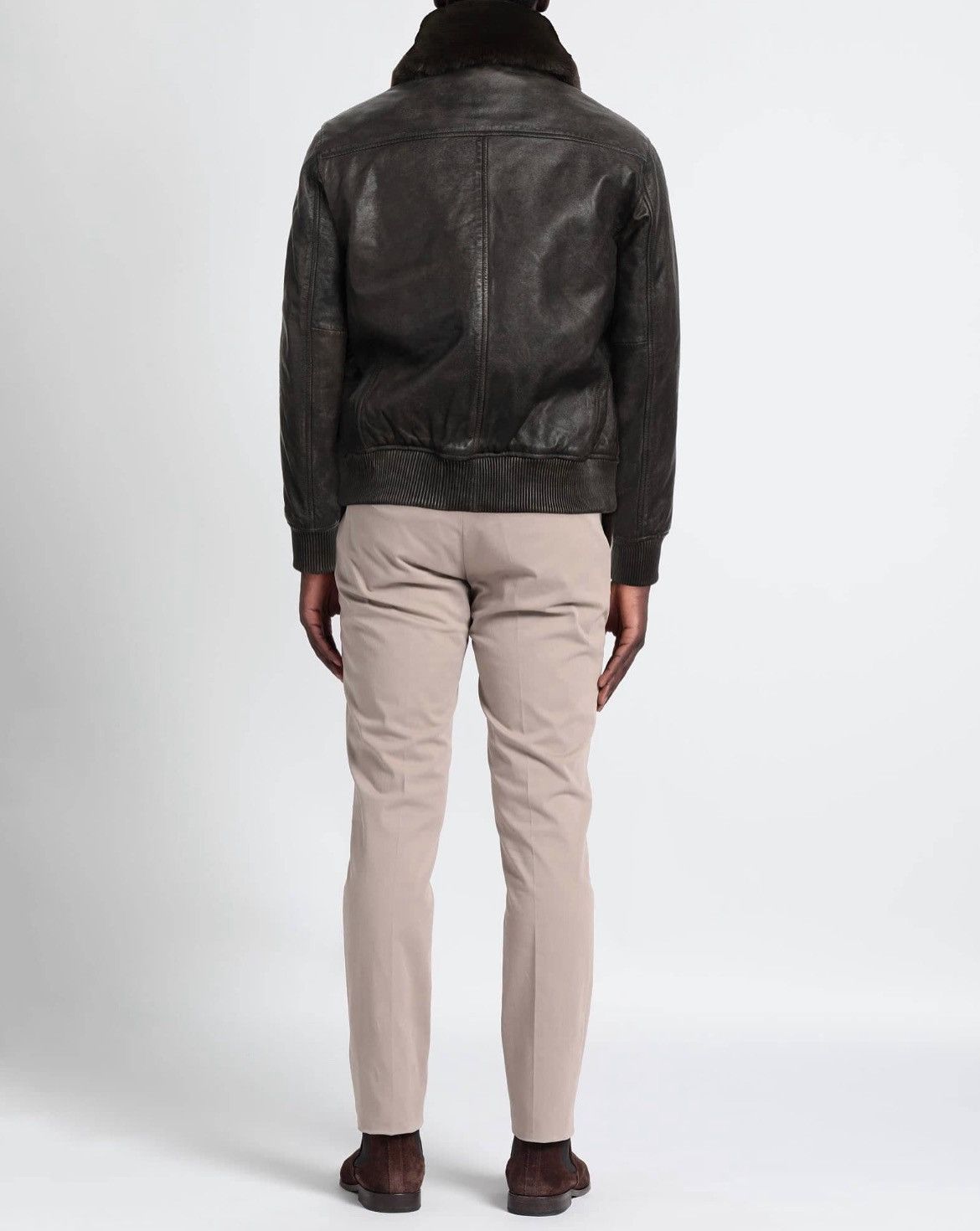 John Varvatos Tommy Bomber Removable Shearling Collar Leather small Size US S / EU 44-46 / 1 - 10 Thumbnail