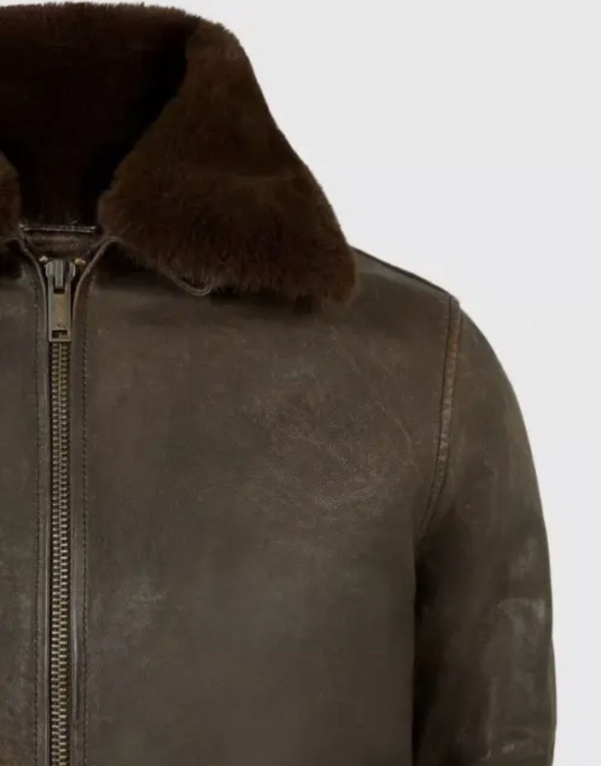 John Varvatos Tommy Bomber Removable Shearling Collar Leather small Size US S / EU 44-46 / 1 - 6 Thumbnail