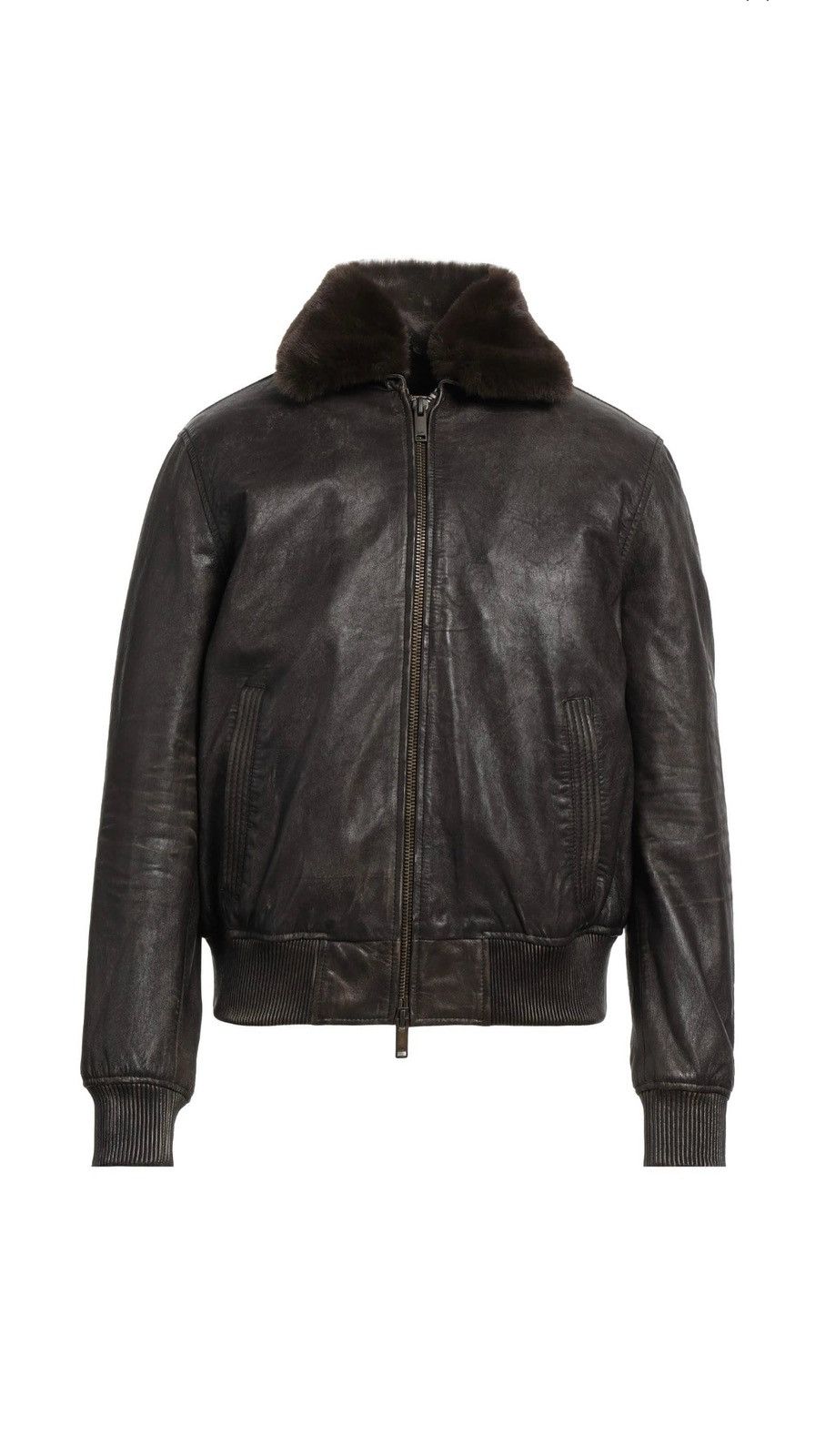 John Varvatos Tommy Bomber Removable Shearling Collar Leather small Size US S / EU 44-46 / 1 - 12 Thumbnail