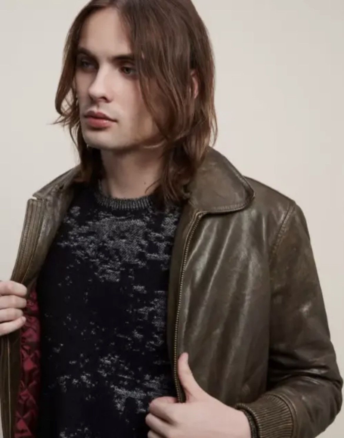 John Varvatos Tommy Bomber Removable Shearling Collar Leather small Size US S / EU 44-46 / 1 - 7 Thumbnail