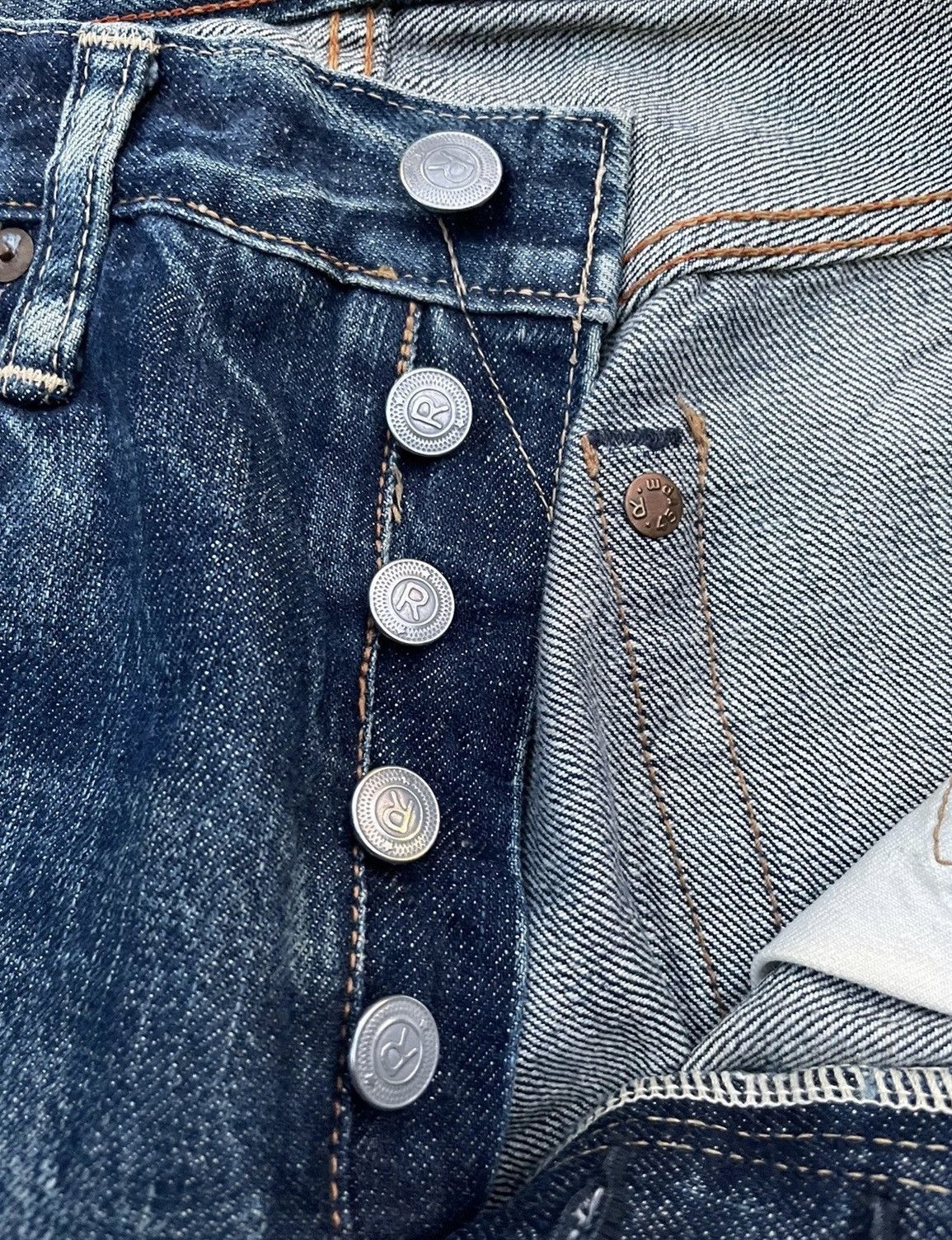 45rpm × Vintage Vintage 45rpm Studio Selvedge Distresed & Rework Size US 29 - 18 Thumbnail