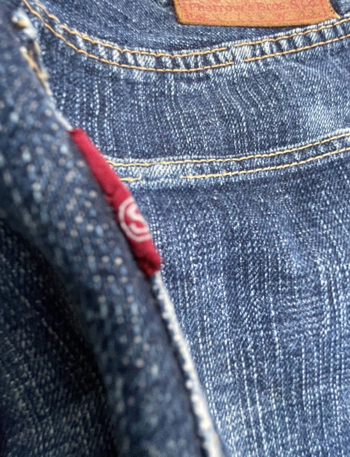 Japanese Brand Pherrow’s Bros StormyBlue Selvedge Denim Size US 30 / EU 46 - 14 Thumbnail