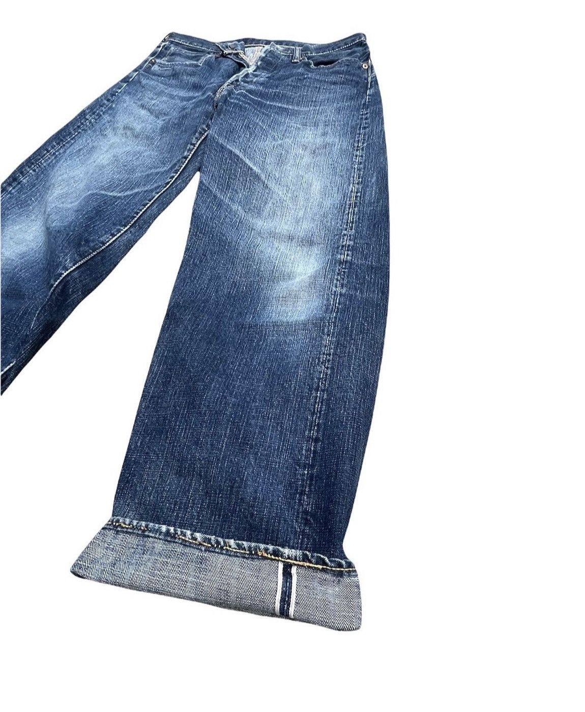 Japanese Brand Pherrow’s Bros StormyBlue Selvedge Denim Size US 30 / EU 46 - 2 Thumbnail