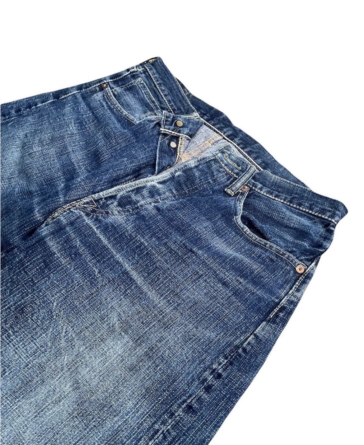 Japanese Brand Pherrow’s Bros StormyBlue Selvedge Denim Size US 30 / EU 46 - 3 Thumbnail