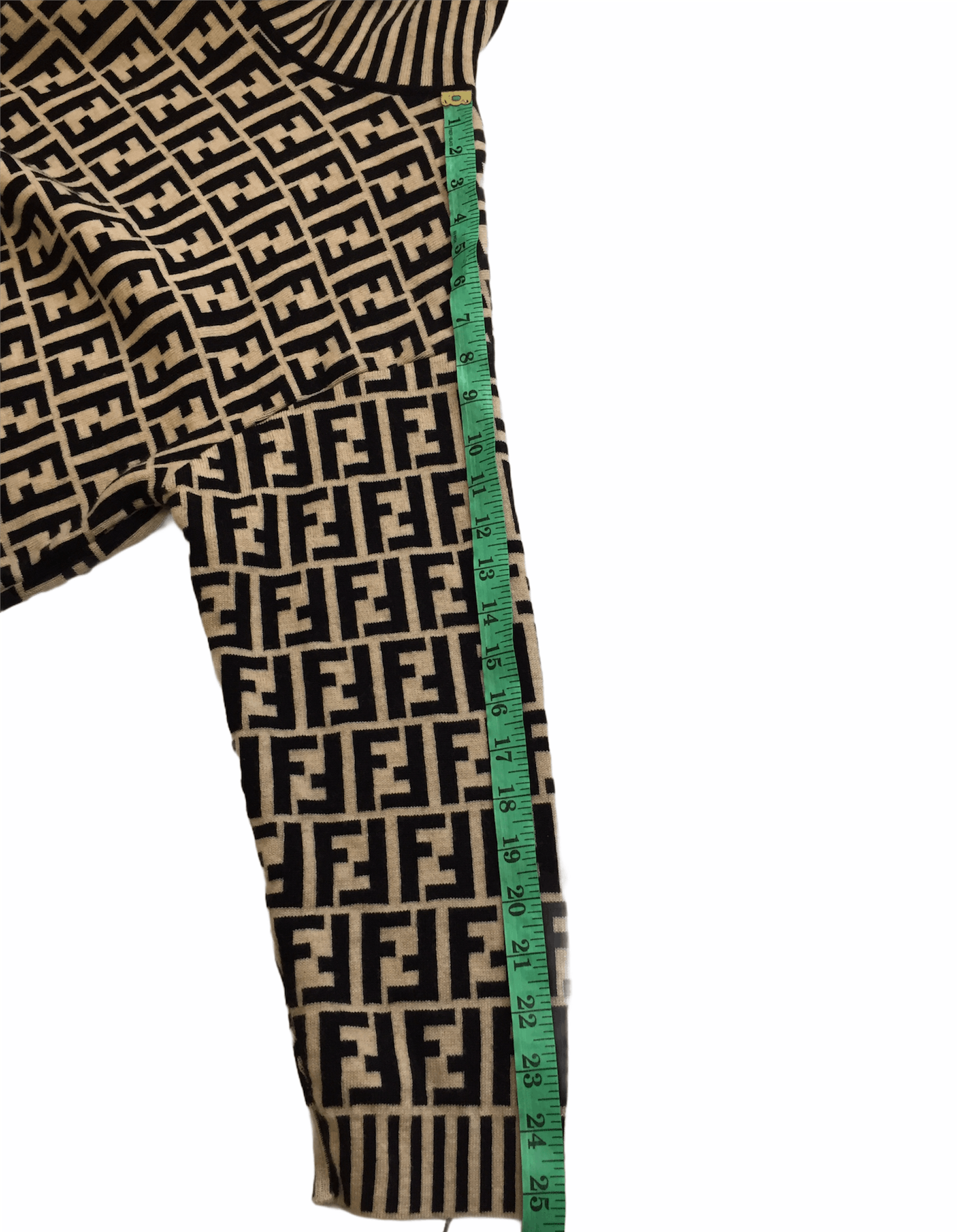 Fendi 90s FENDI monogram wool turtle neck Size L / US 10 / IT 46 - 11 Thumbnail