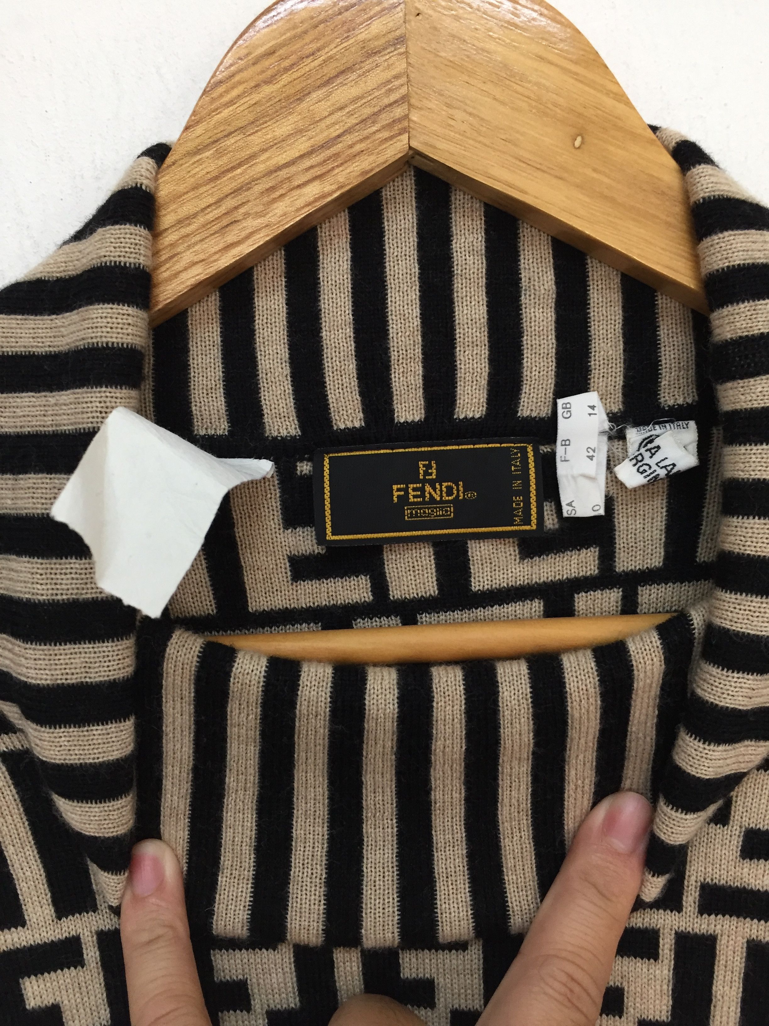 Fendi 90s FENDI monogram wool turtle neck Size L / US 10 / IT 46 - 8 Thumbnail