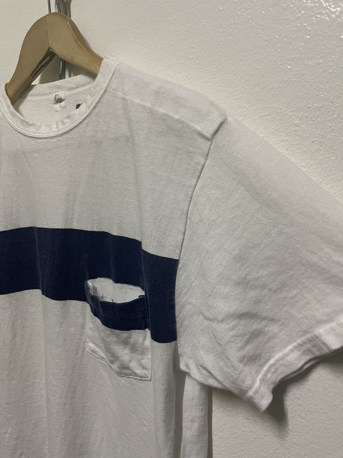 Beams Plus Beams X Kaptain Sunshine White Navy Stripe Single Pocket Size US M / EU 48-50 / 2 - 5 Thumbnail
