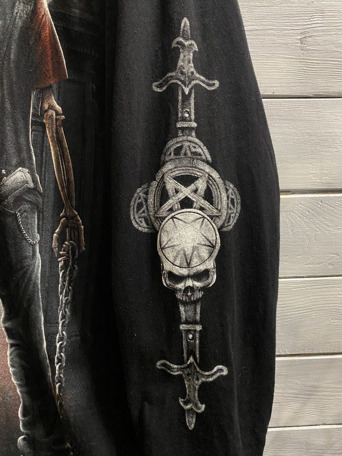 Vintage Rare Vintage Long-Sleeve Spiral Skeleton Rider Skull Style Size US M / EU 48-50 / 2 - 6 Thumbnail